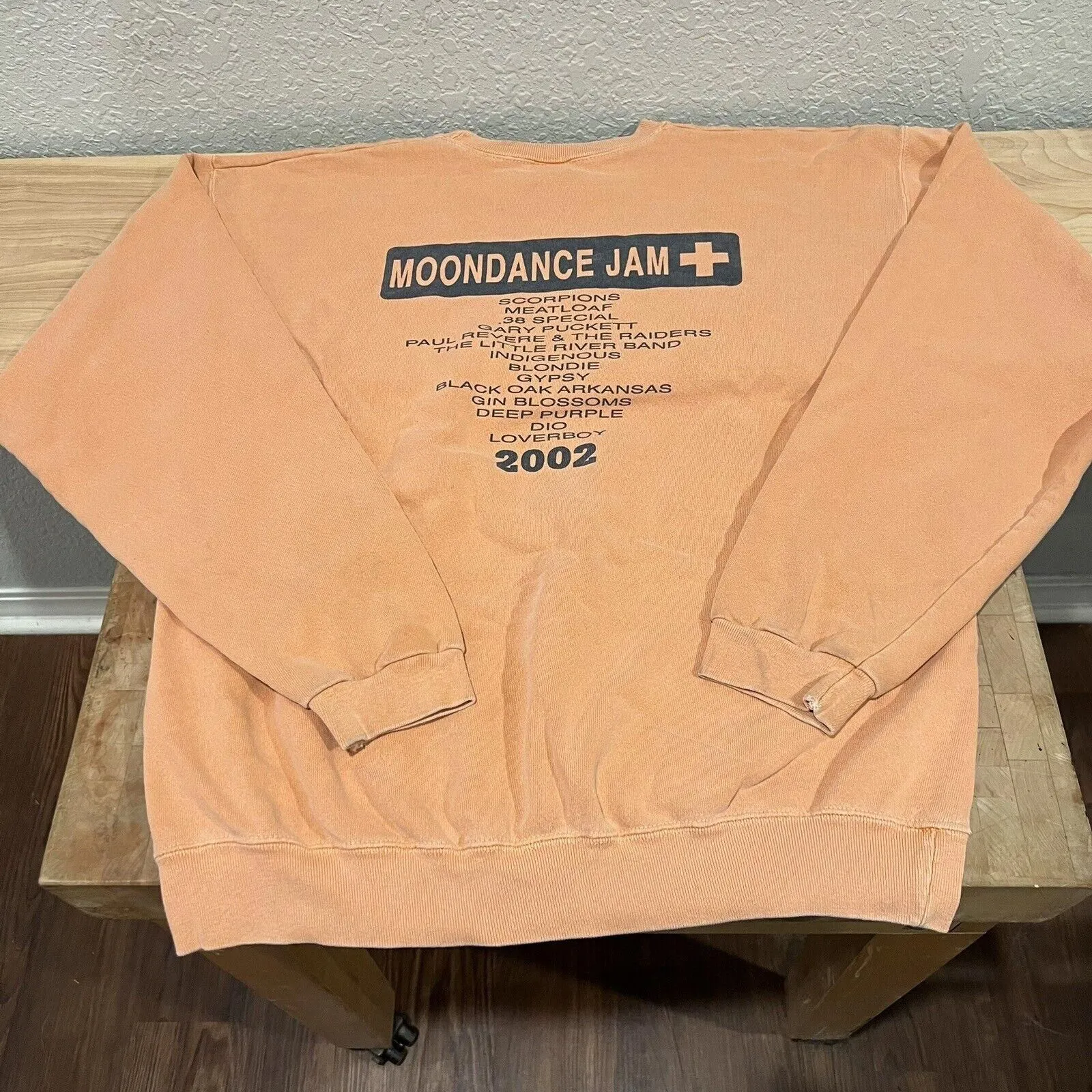 Product image for Vintage 00s RARE Moondance Jam .38 Special Meatloaf Rock Tour Sweatshirt Size XL