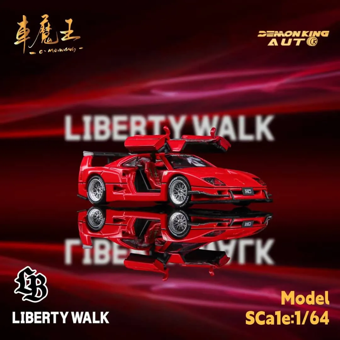 Product image for Demon King Auto Supercar - Ferrari F40 LB-Works Wide-Body Gull Wing Gate Modified (Ferrari Red)