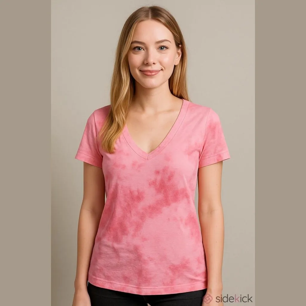 Product image for Women's PINK V-Neck Tee Pink Size XS
