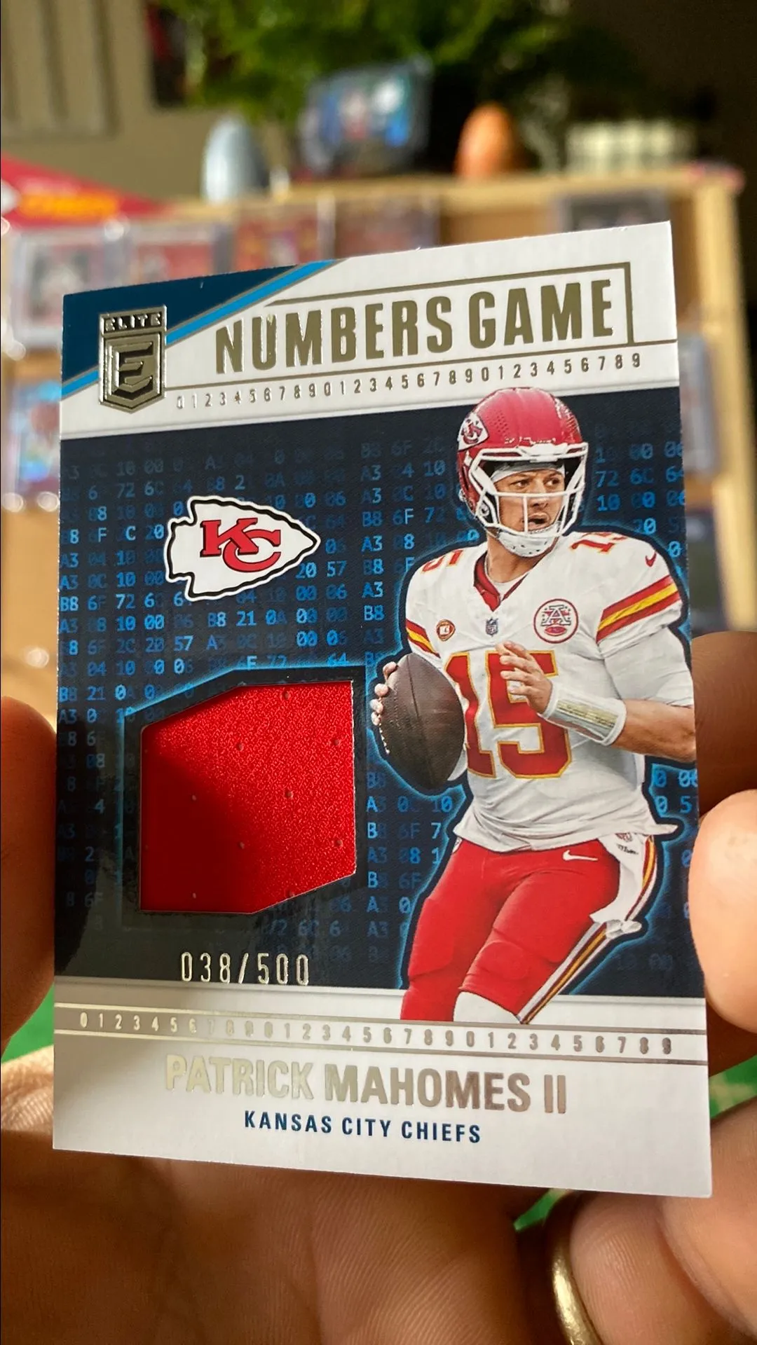 Product image for Patrick Mahomes Numbers Game Patch /500