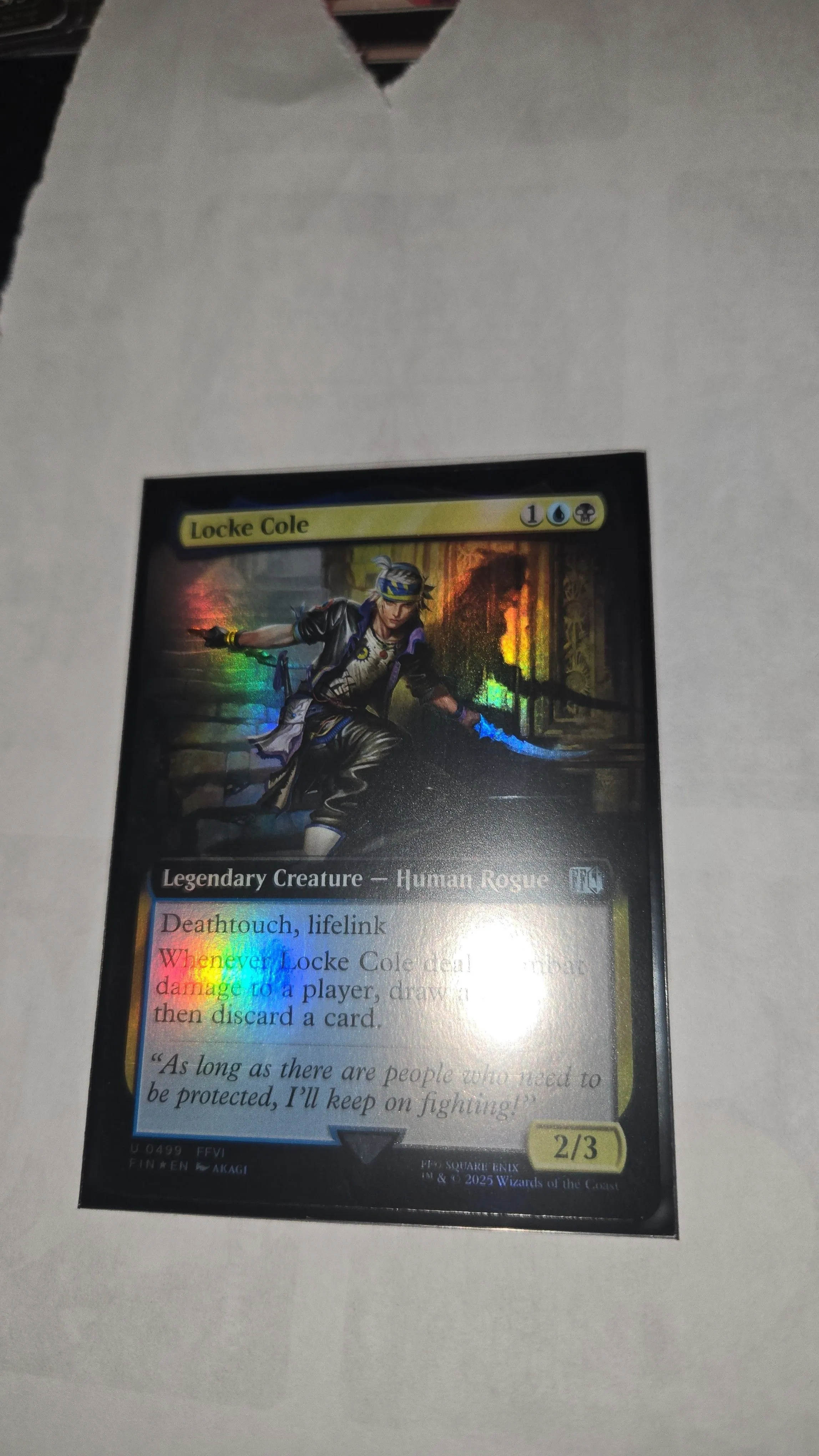 Product image for mtg Final fantasy Extended art foil Locke Cole