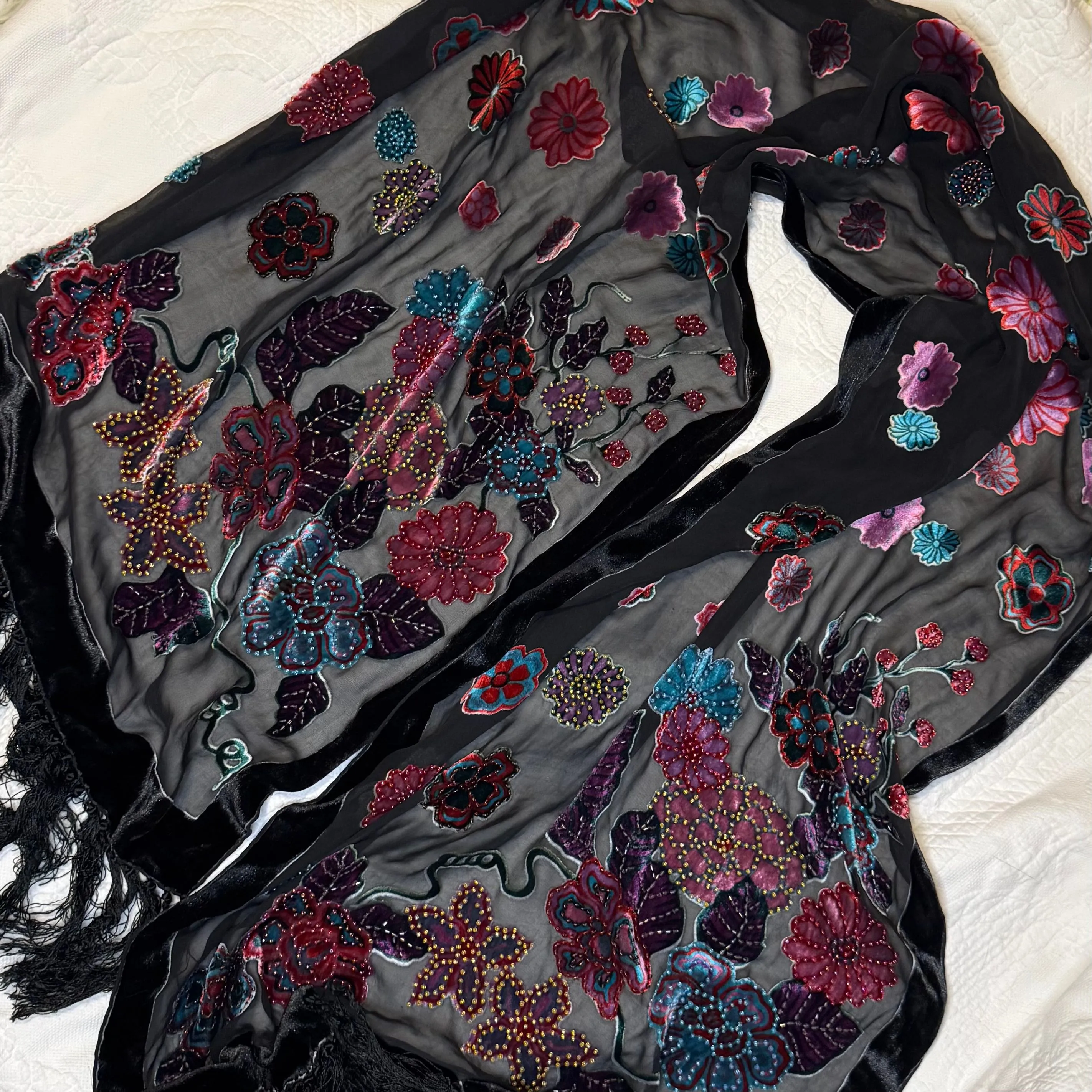 Product image for Insane Floral Beaded Scarf