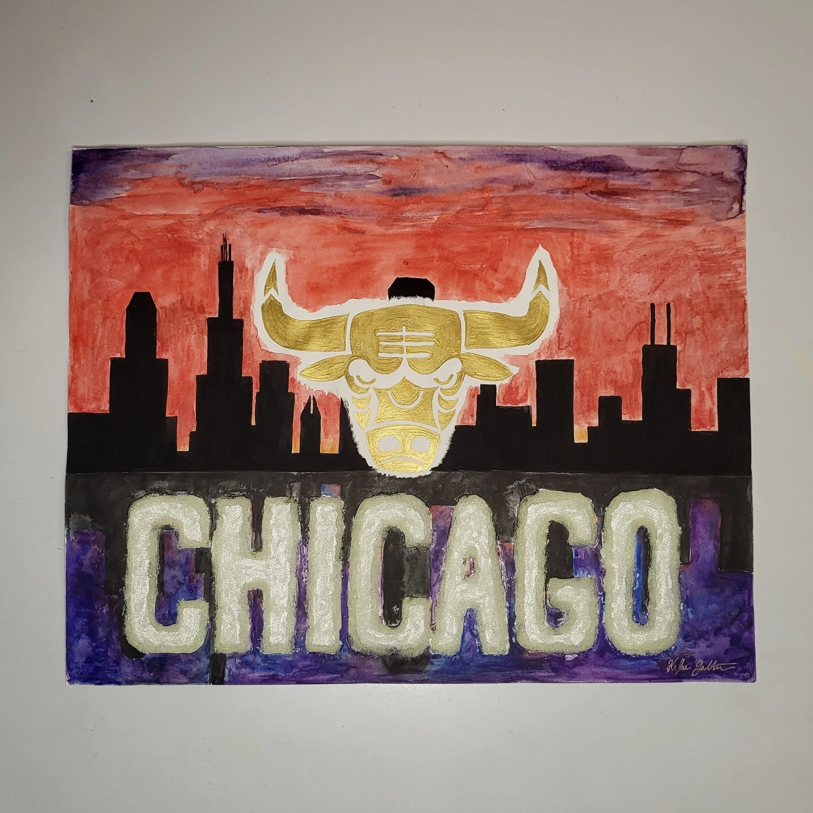Product image for Chicago Bulls -Textured Poster