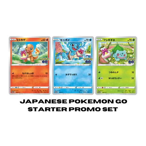 Product image for 1a) Japanese Pokemon Go Starter Line Promo set