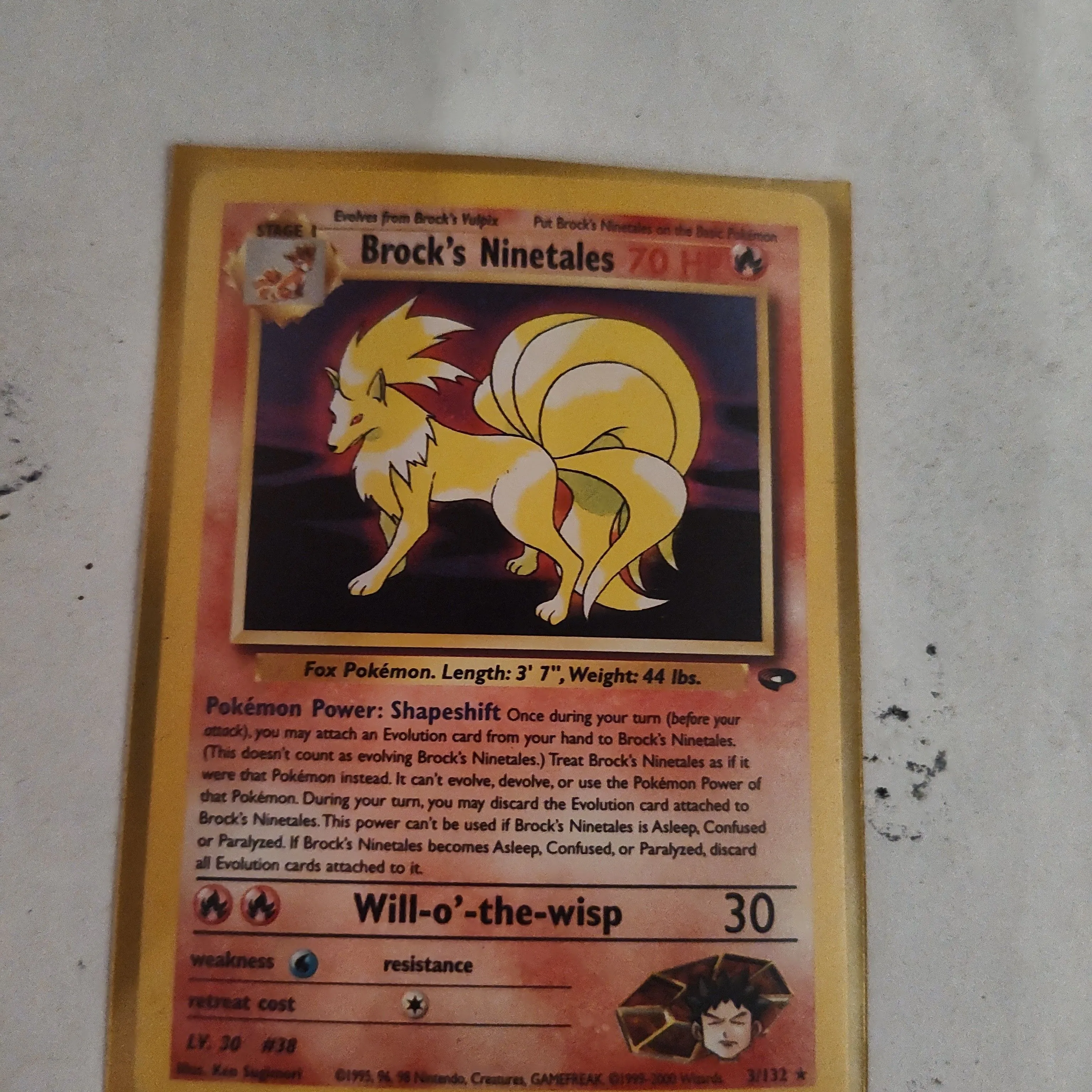 Product image for Pokemon Holo Brock's Ninetales 3/132