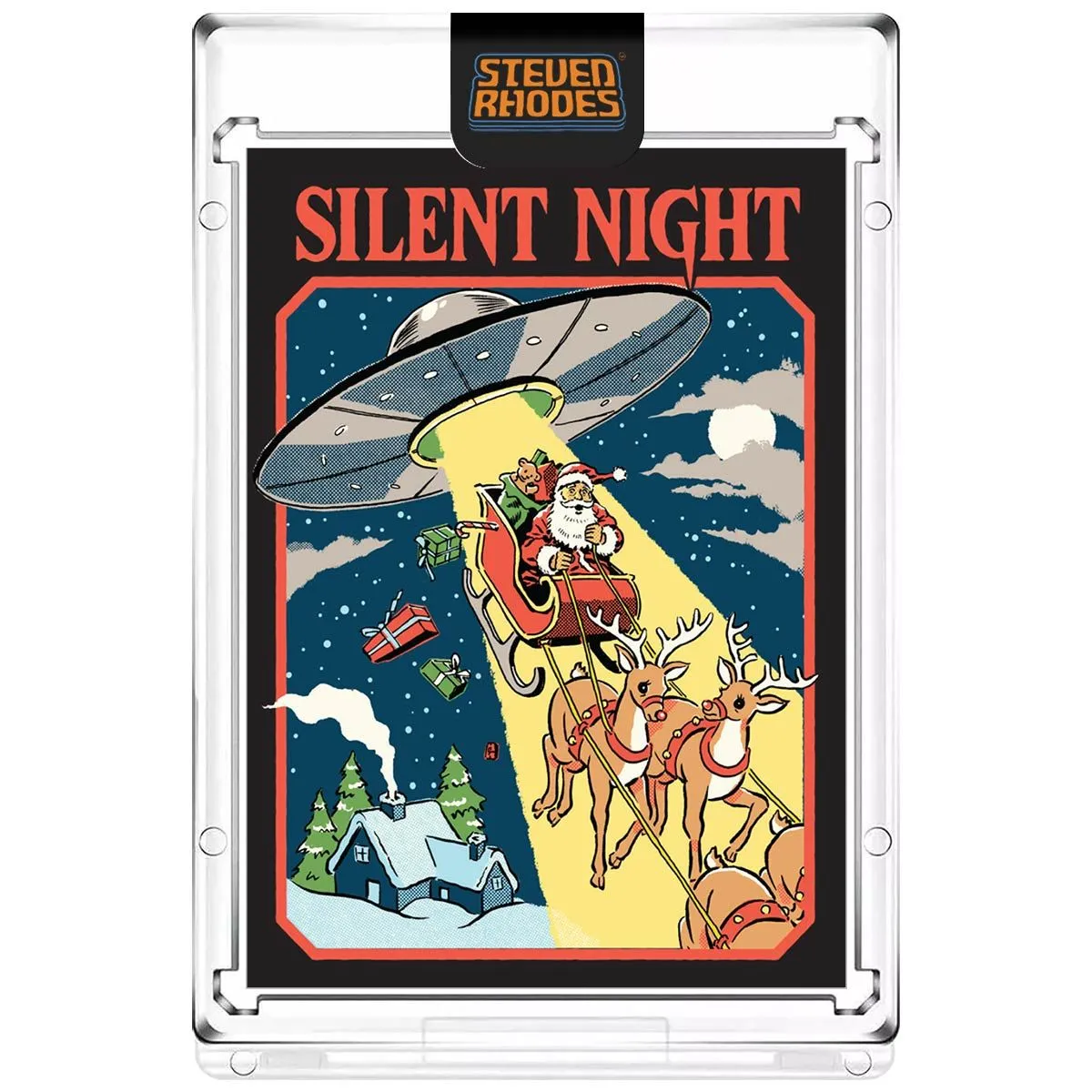 Product image for Steven Rhodes “Silent Night” Collectible Art Card (Serial Number LE #/199) Atomic Foil Variant
