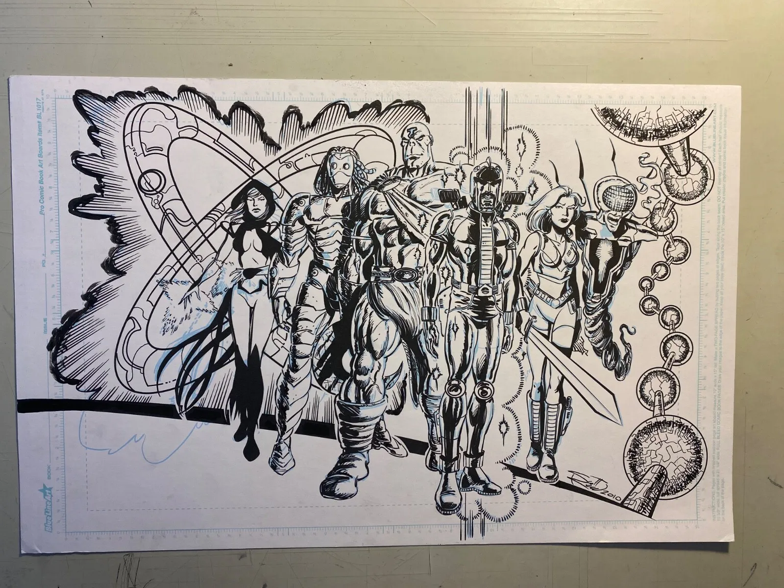 Product image for MICRONAUTS MICROVERSE MARVEL ORIGINAL COMIC ART BY SCOTT REED 2010!