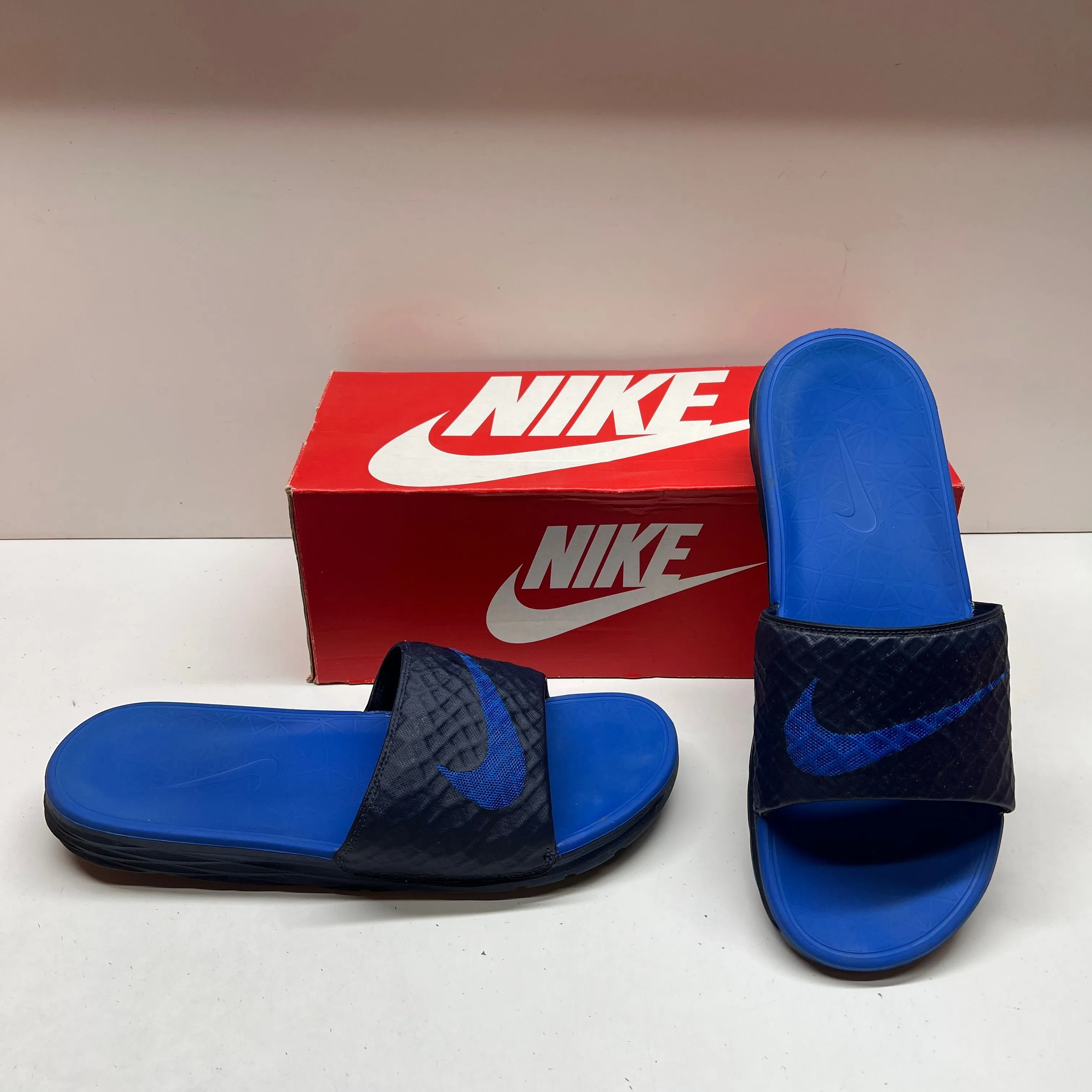 Product image for Nike Benassi Solarsoft Slide 2 705474 440 Navy Blue Slides Sandals Shoes Mens 12