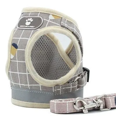 Product image for Pet Small Dog Cat Harness And Leash Set Reflective Mesh Vest Chest Strap Small 

This pet harness an