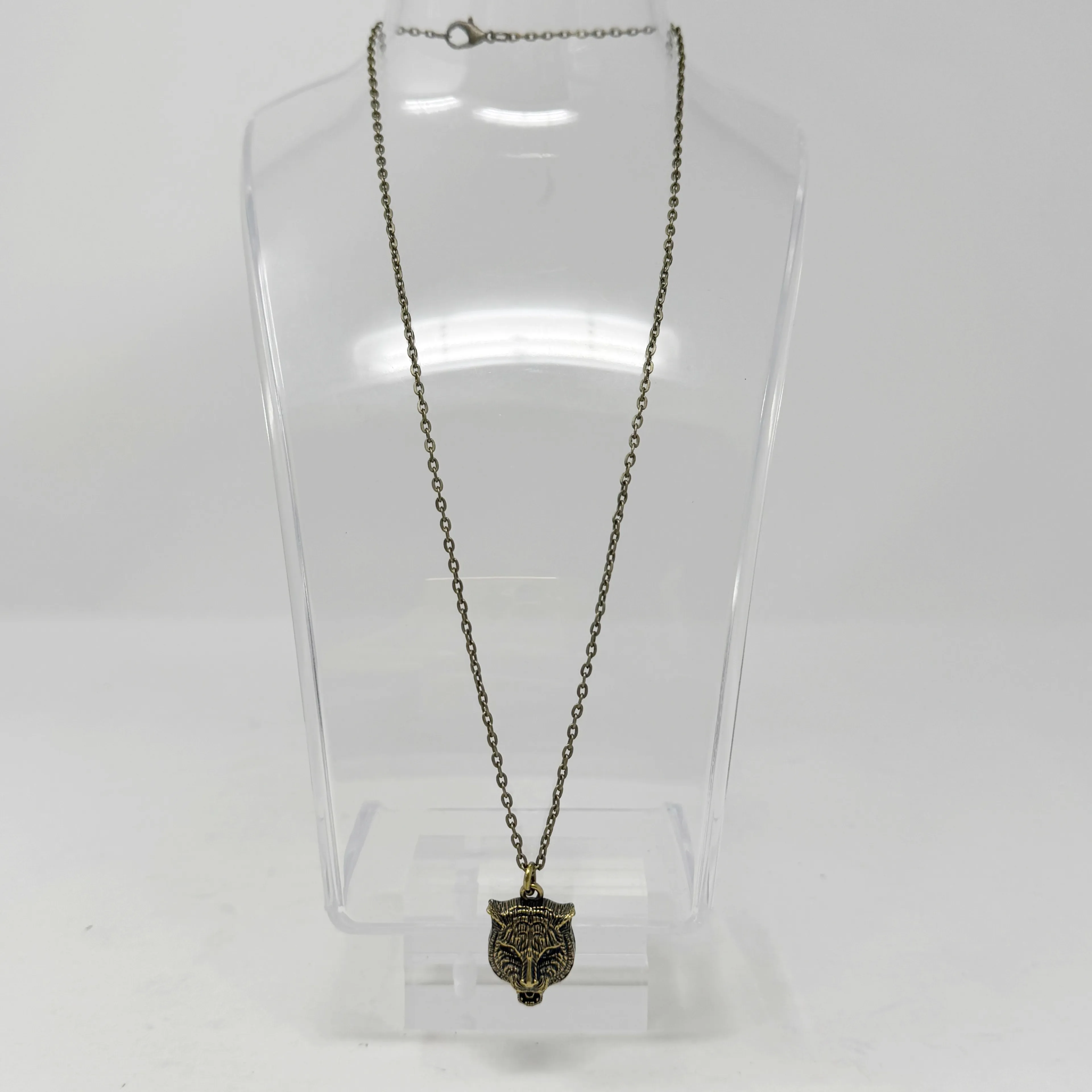 Product image for GUCCI Upcycled Bronze Cat Necklace