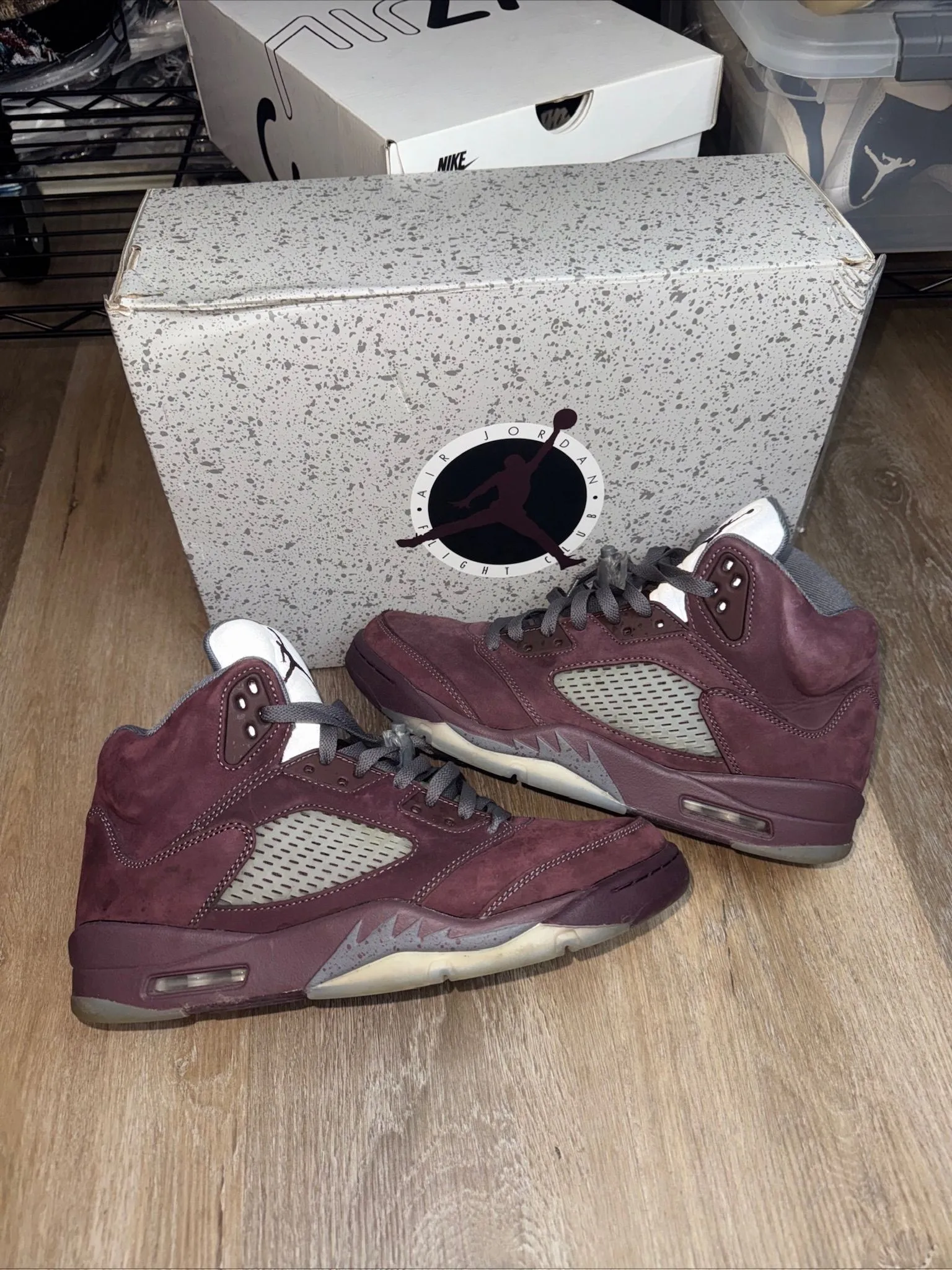 Product image for JORDAN 5 BURGUNDY SIZE 10