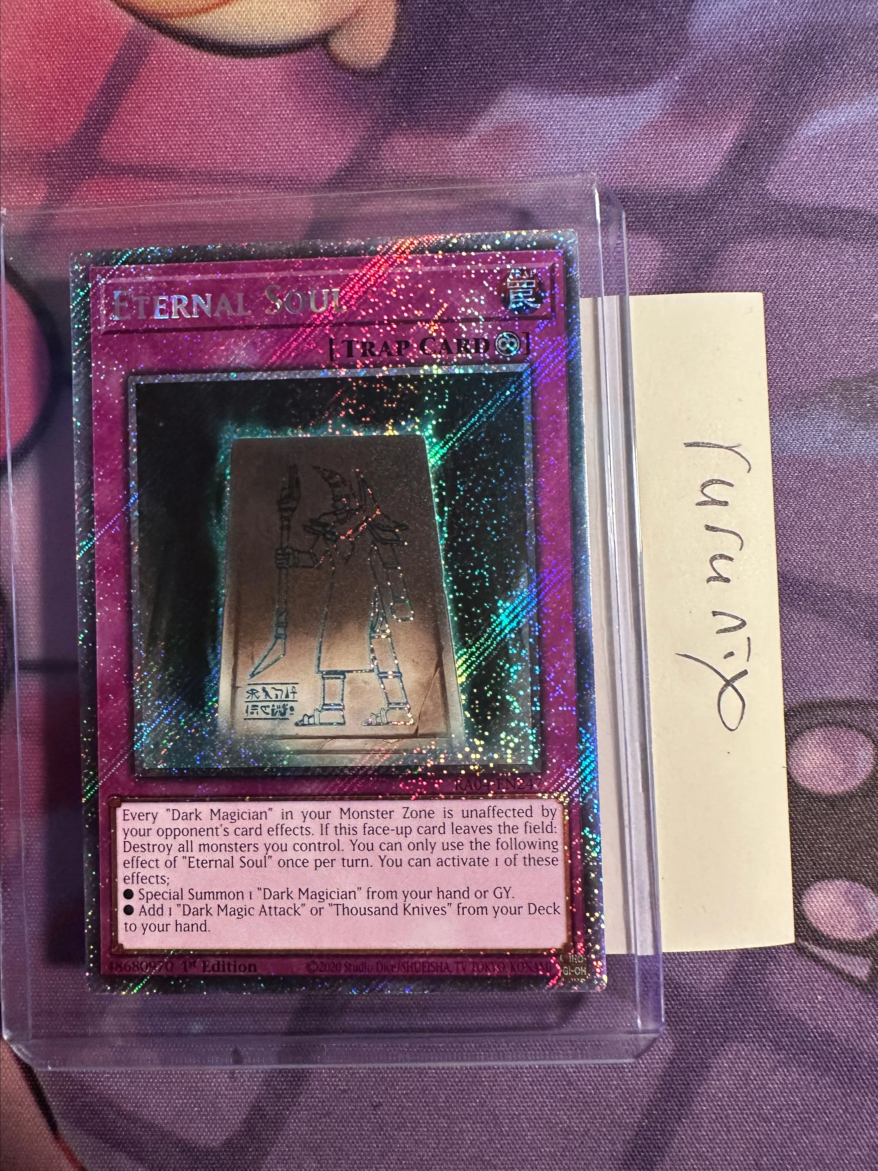 Yugioh Eternal Soul RA04-EN247 Platinum Secret Rare Dark Magician - Quarter  Century Stampede  Whatnot: Shop, Sell, Connect