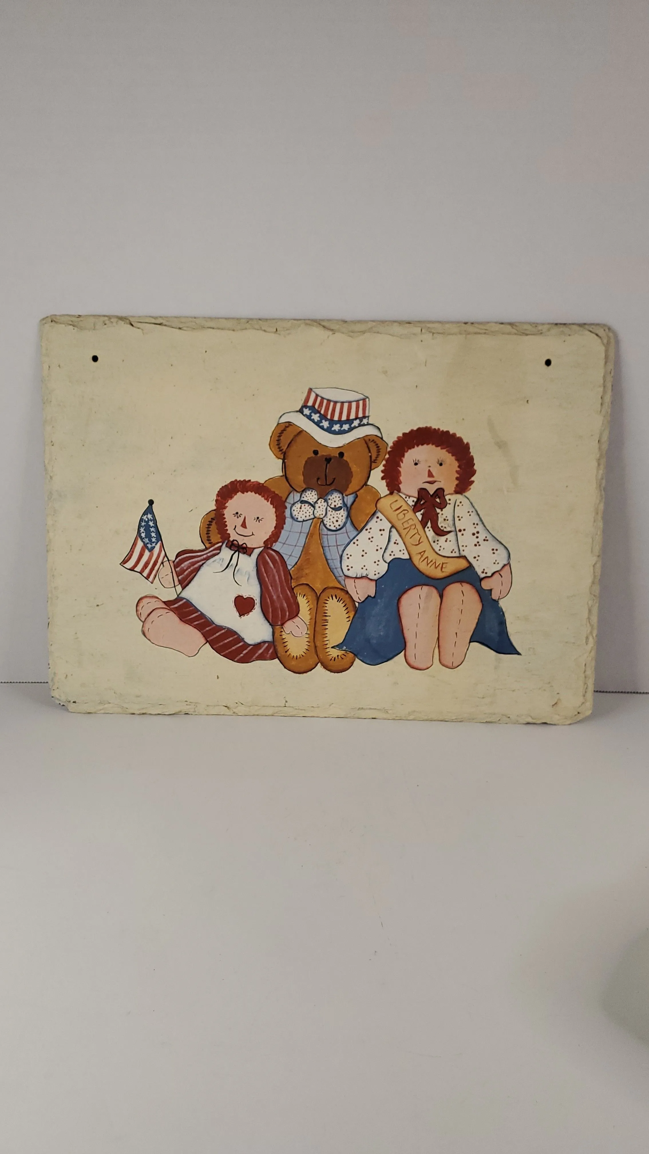Product image for Liberty Raggedy Ann slate wall hanging picture