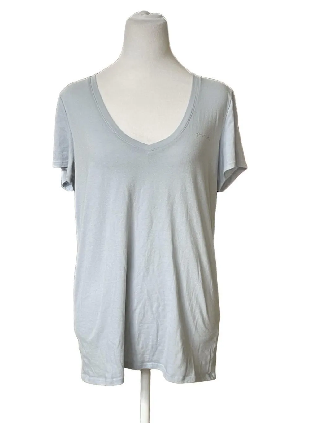 Product image for Women's PINK V-Neck T-Shirt, Light Blue, Size M