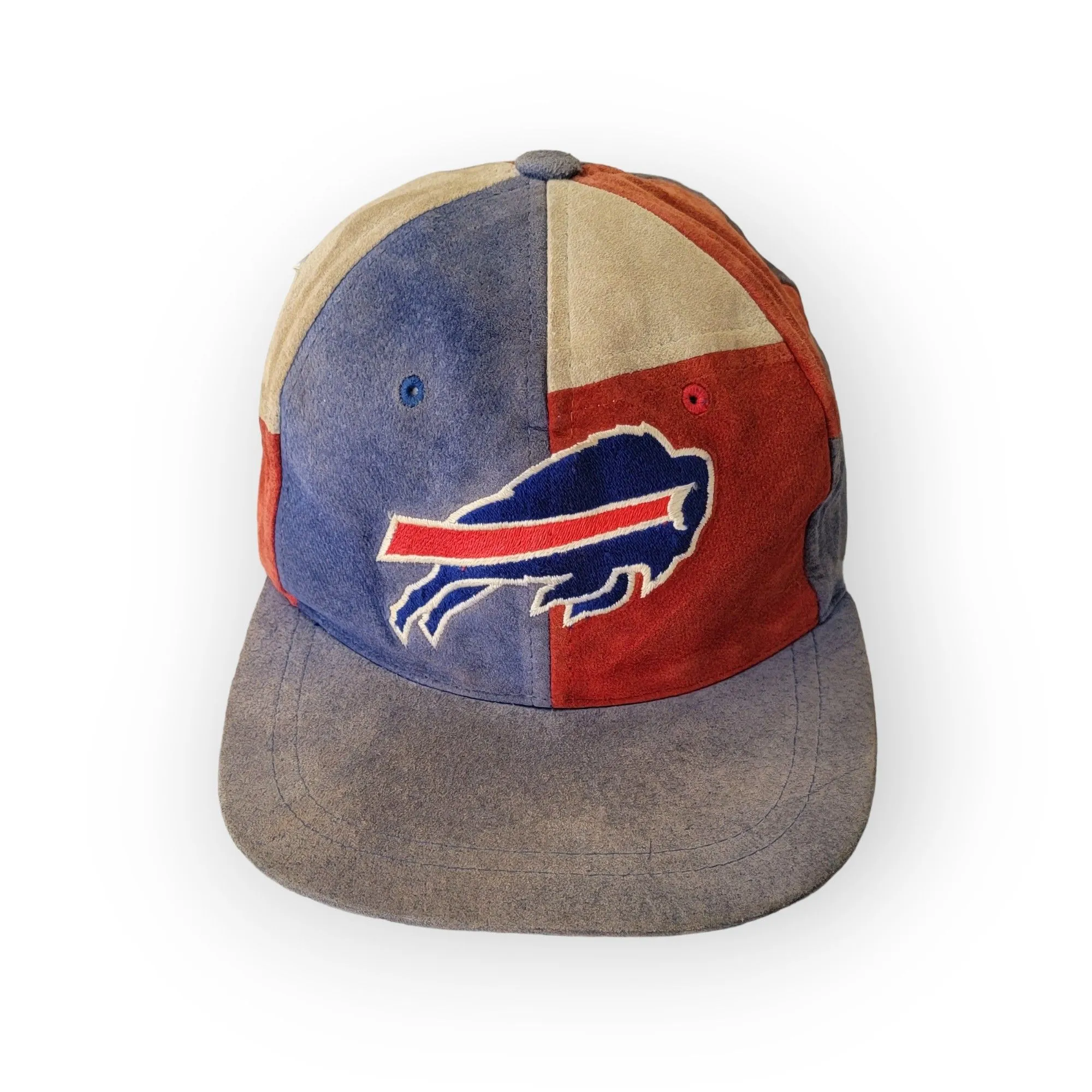 Product image for Buffalo Bills Football Suede Leather Cap Vintage $375 RARE