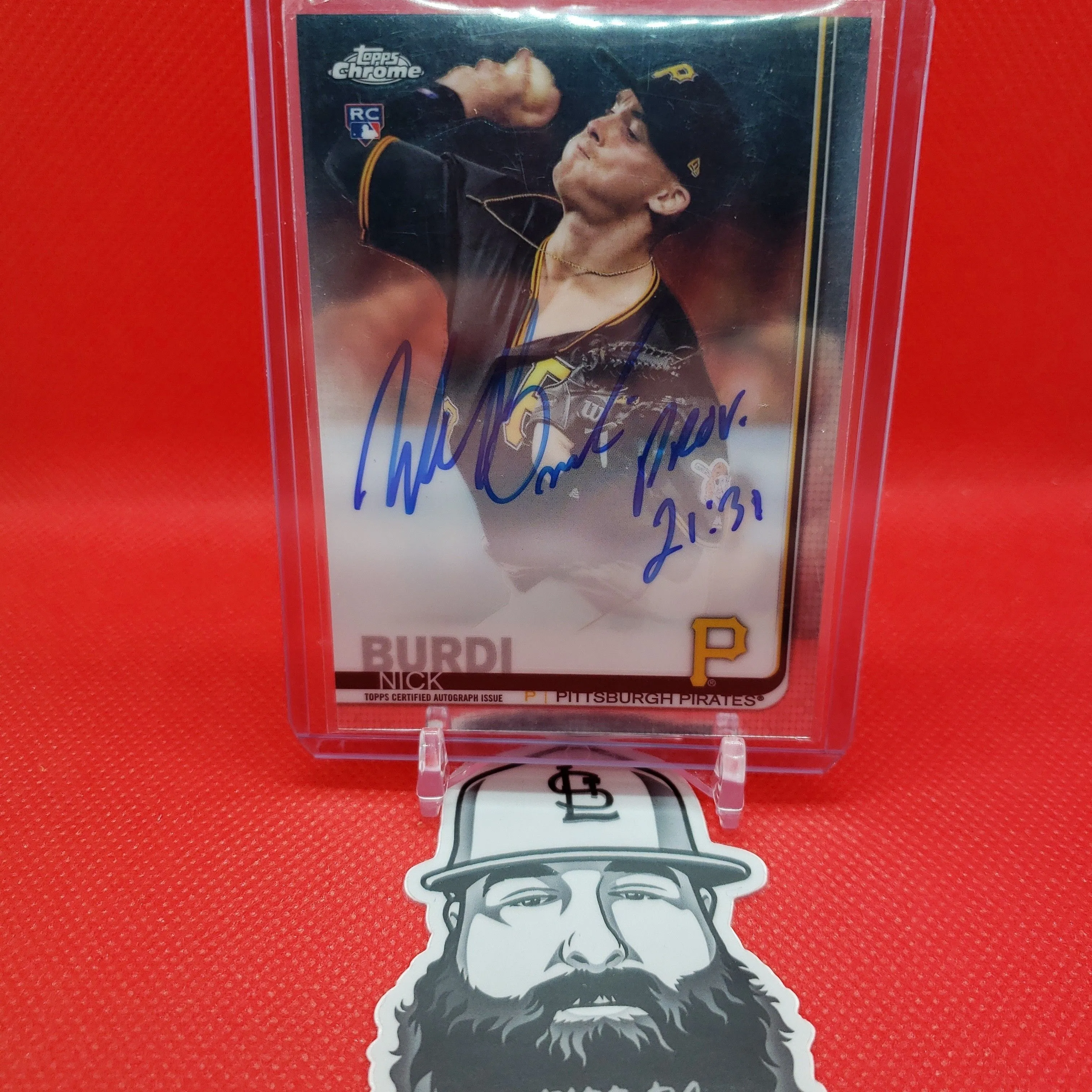 Product image for 2019 Topps chrome NICK BURDI RC auto  PIT