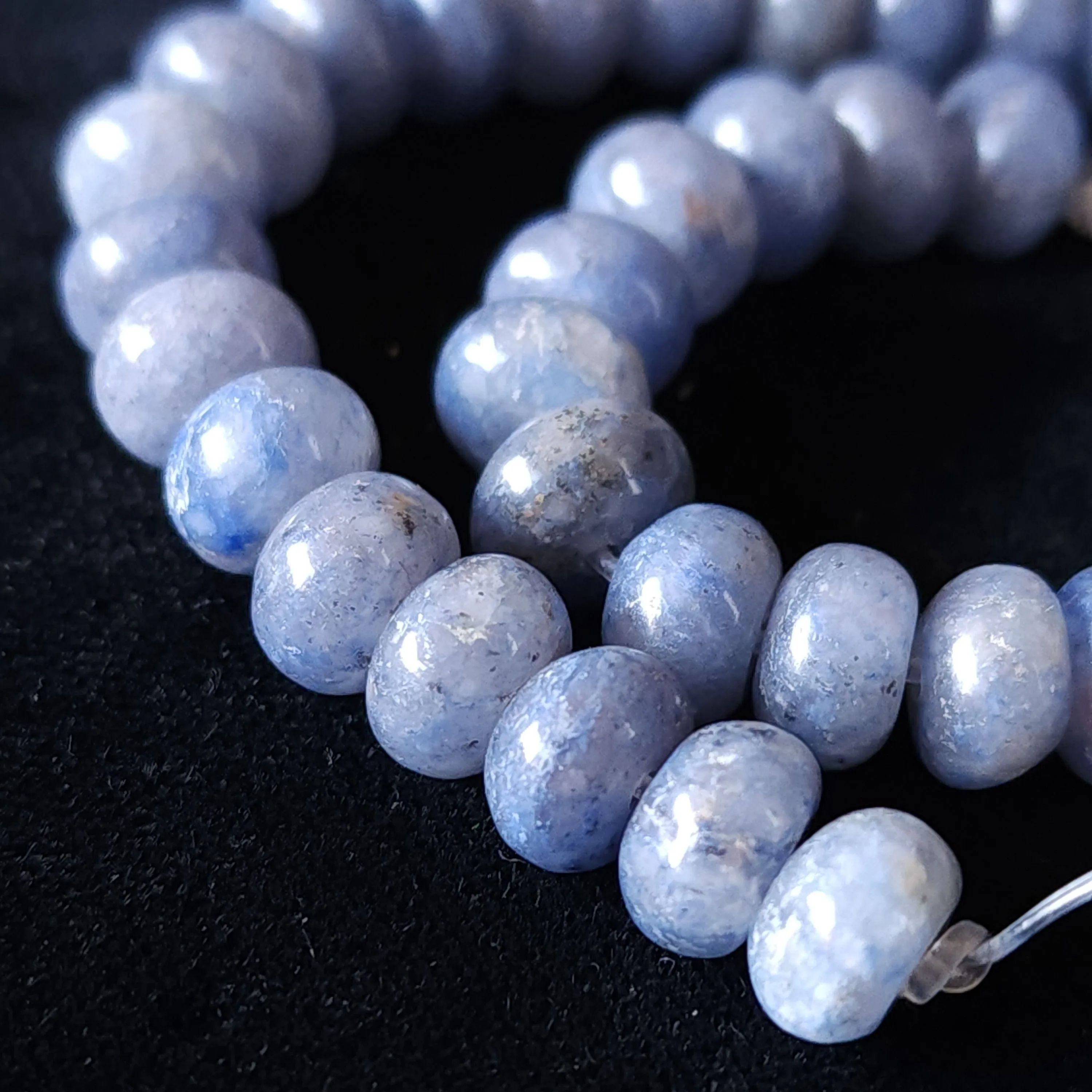 Product image for #08H: Blue Aventurine Rondelle Beads,  8x6mm 