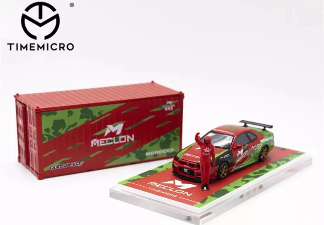 Product image for NISSAN SKYLINE GT-R R 34 MECLON HOOD TRUNK OPEN FIGURE CONTAINER 1/64 TIME MICRO