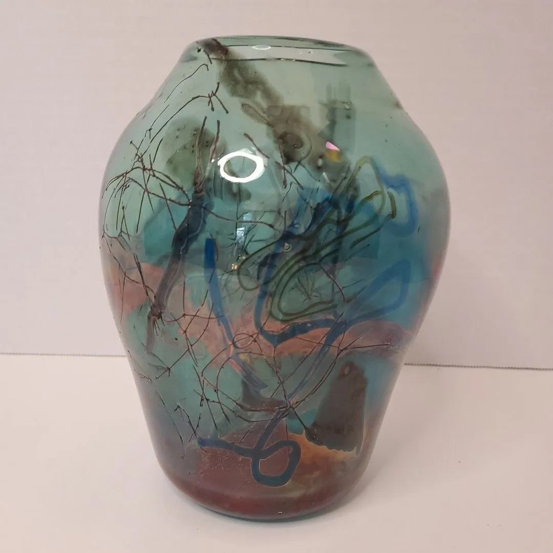 Product image for Richard Stauffer Glass Vase Signed