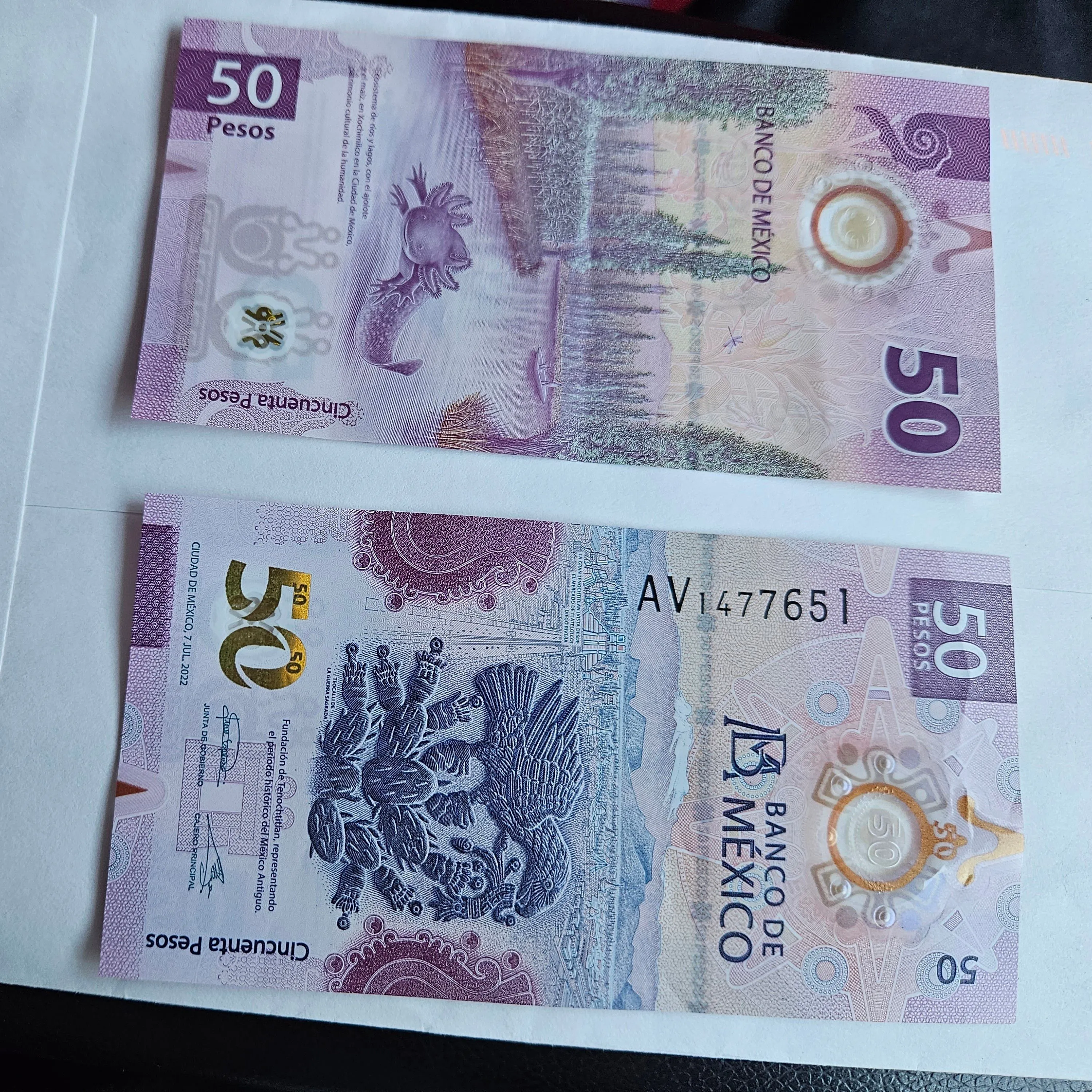 Product image for This Is For Only (1) Mexico 50 bill Wins The Award Of Being The Most Beautiful.