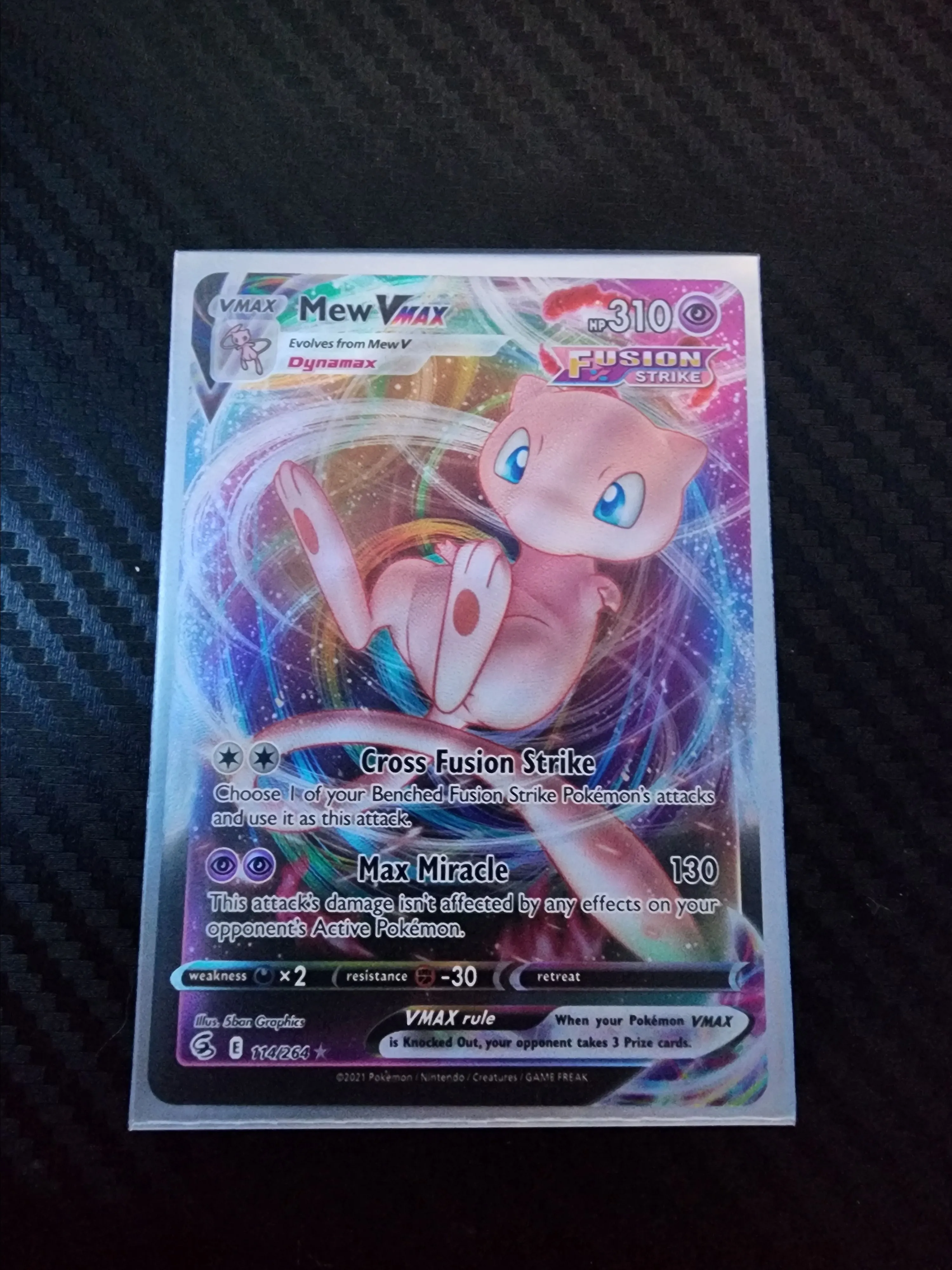 Pokemon Fusion Strike Mew Vmax #114