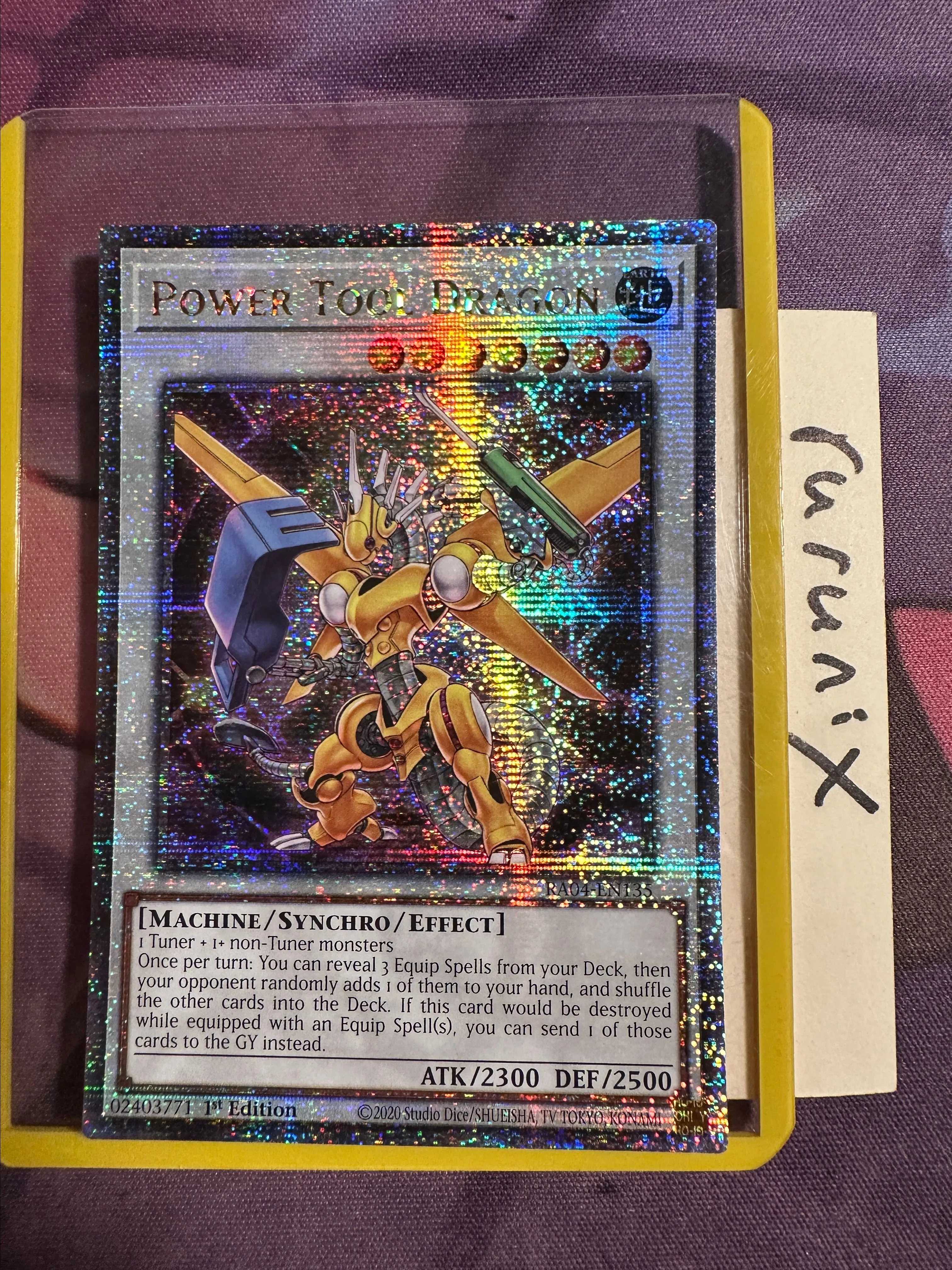 Yugioh Power Tool Dragon RA04-EN135 QCR Quarter Century Secret Rare -  Quarter Century Stampede  Whatnot: Shop, Sell, Connect