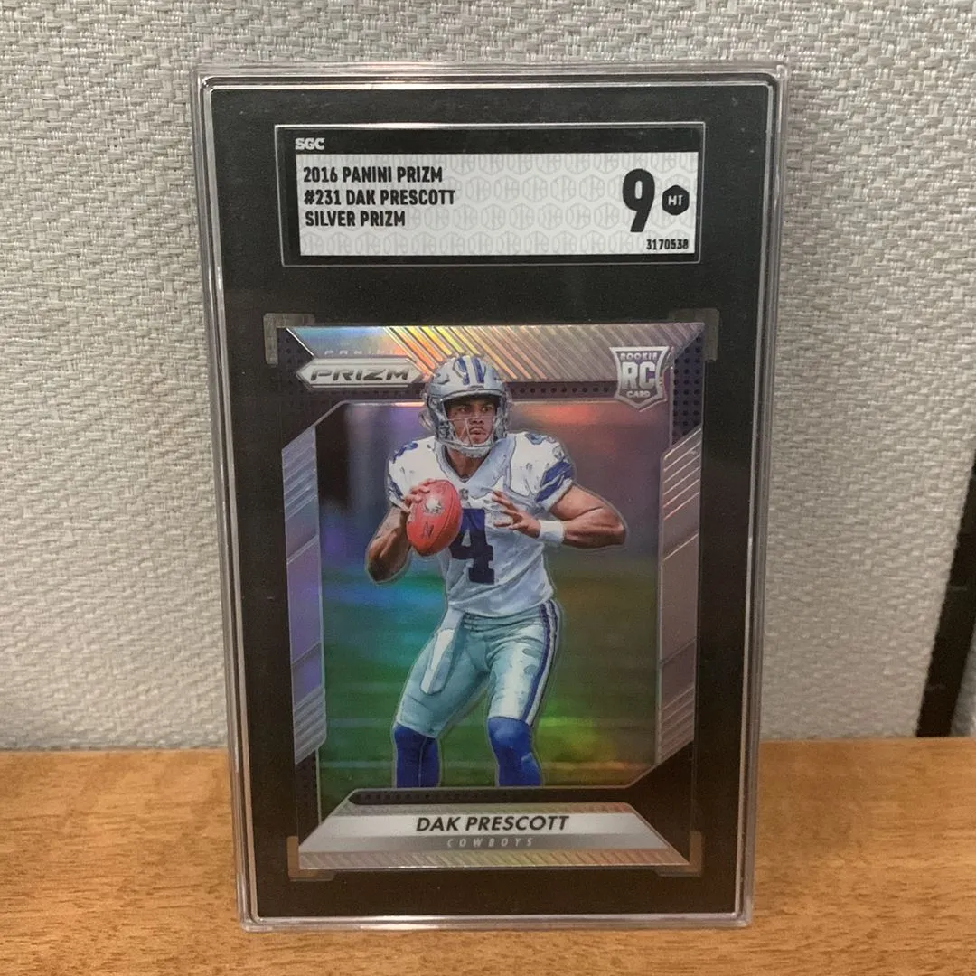 Product image for 2016 Dak Prescott Prizm Silver Rookie #231 SGC 9 Cowboys