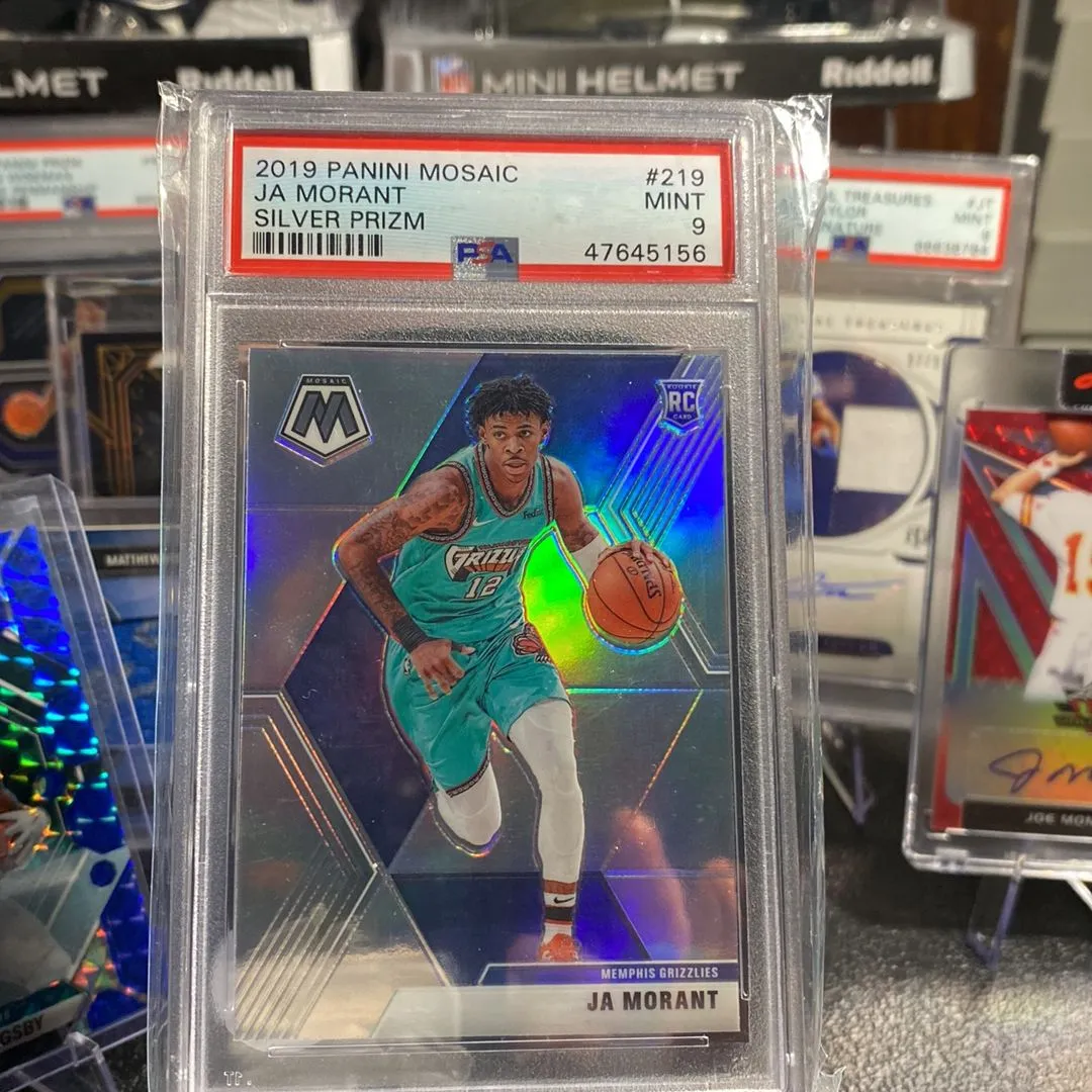 Product image for 2019 Panini Mosaic Ja Morant 219 Silver Prizm PSA MINT 9