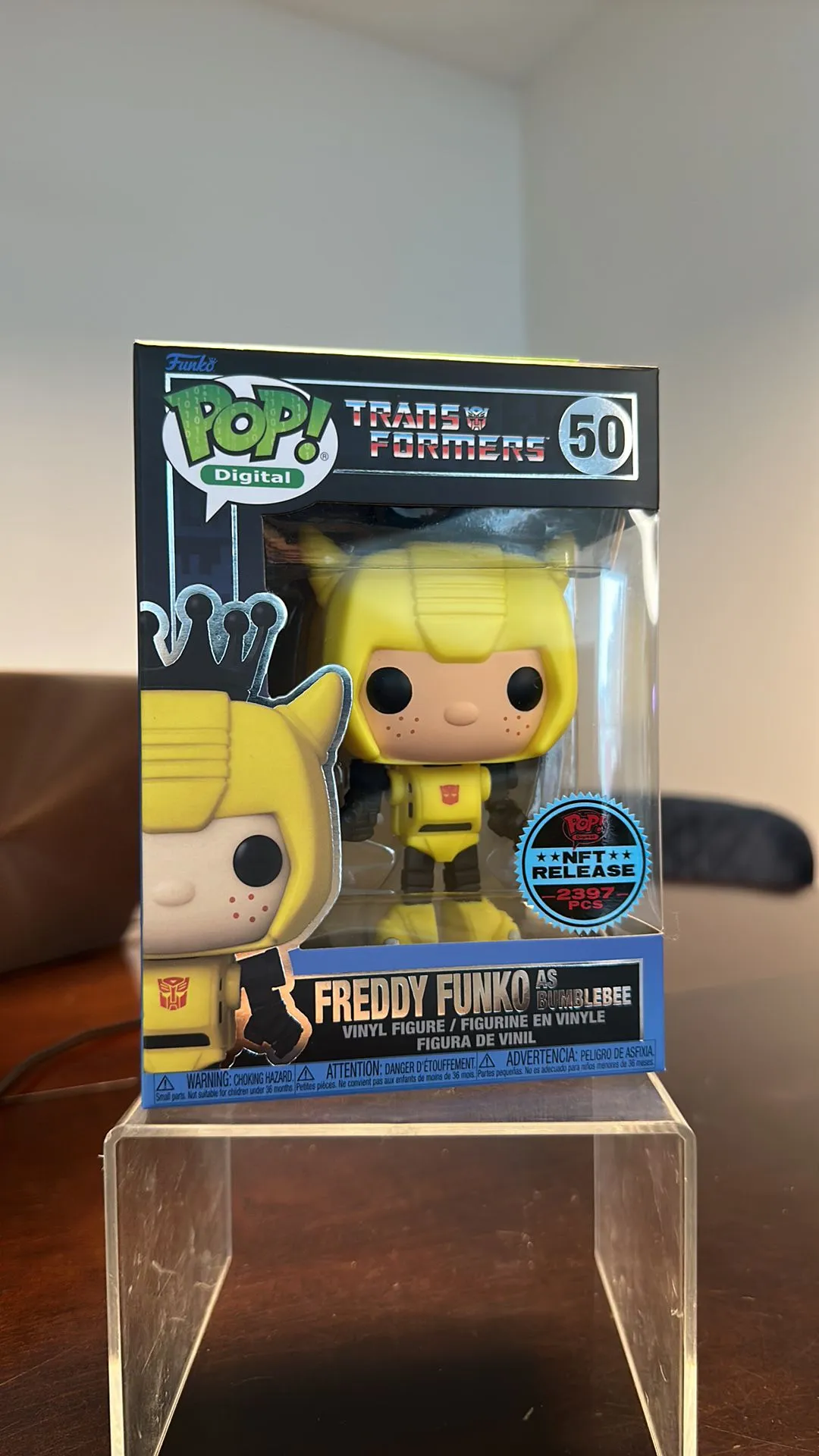 Product image for Freddy Funko as BumbleBee 50 Pop Digital NFT 1/2397