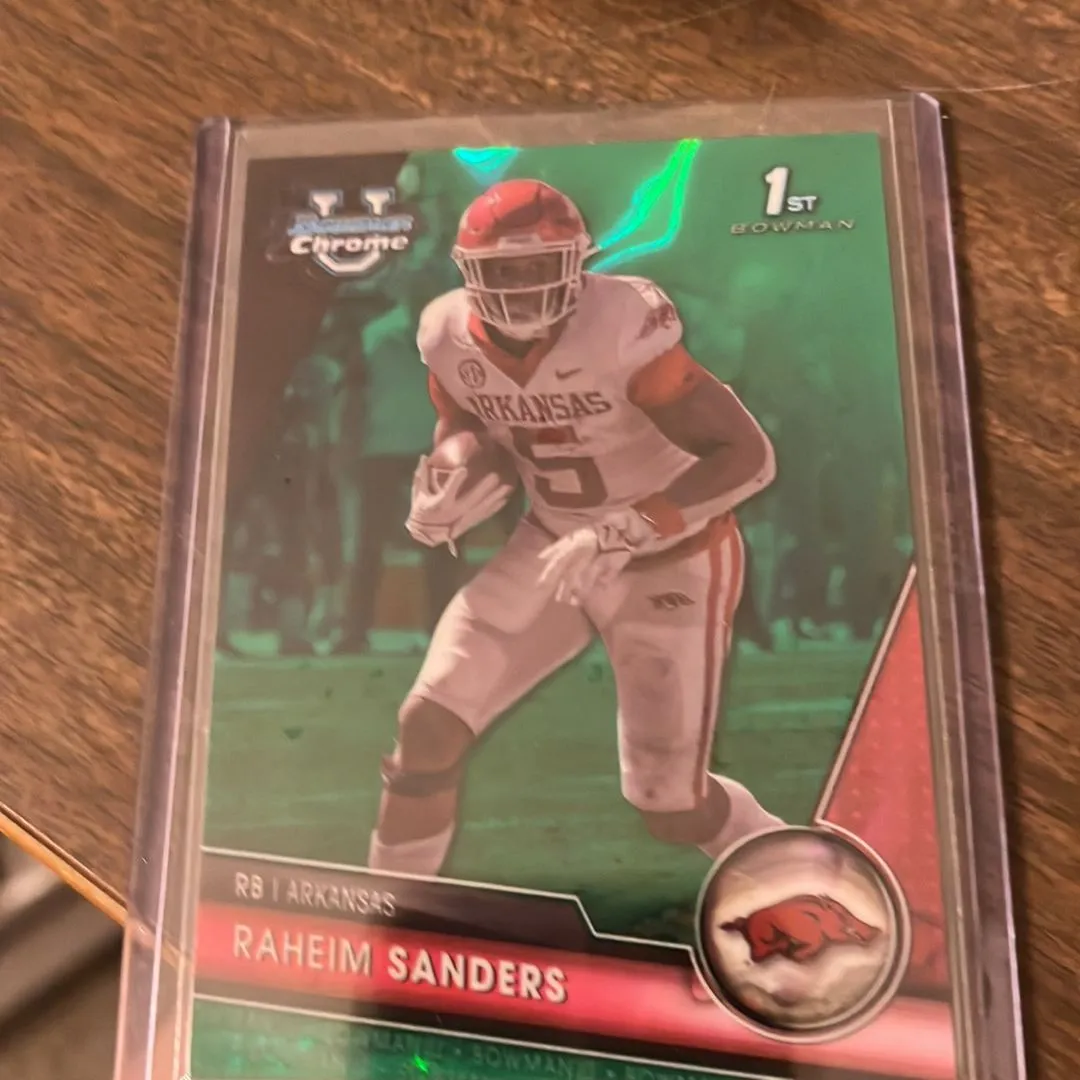 Product image for Raheim sanders bowman chrome green Parrel /99