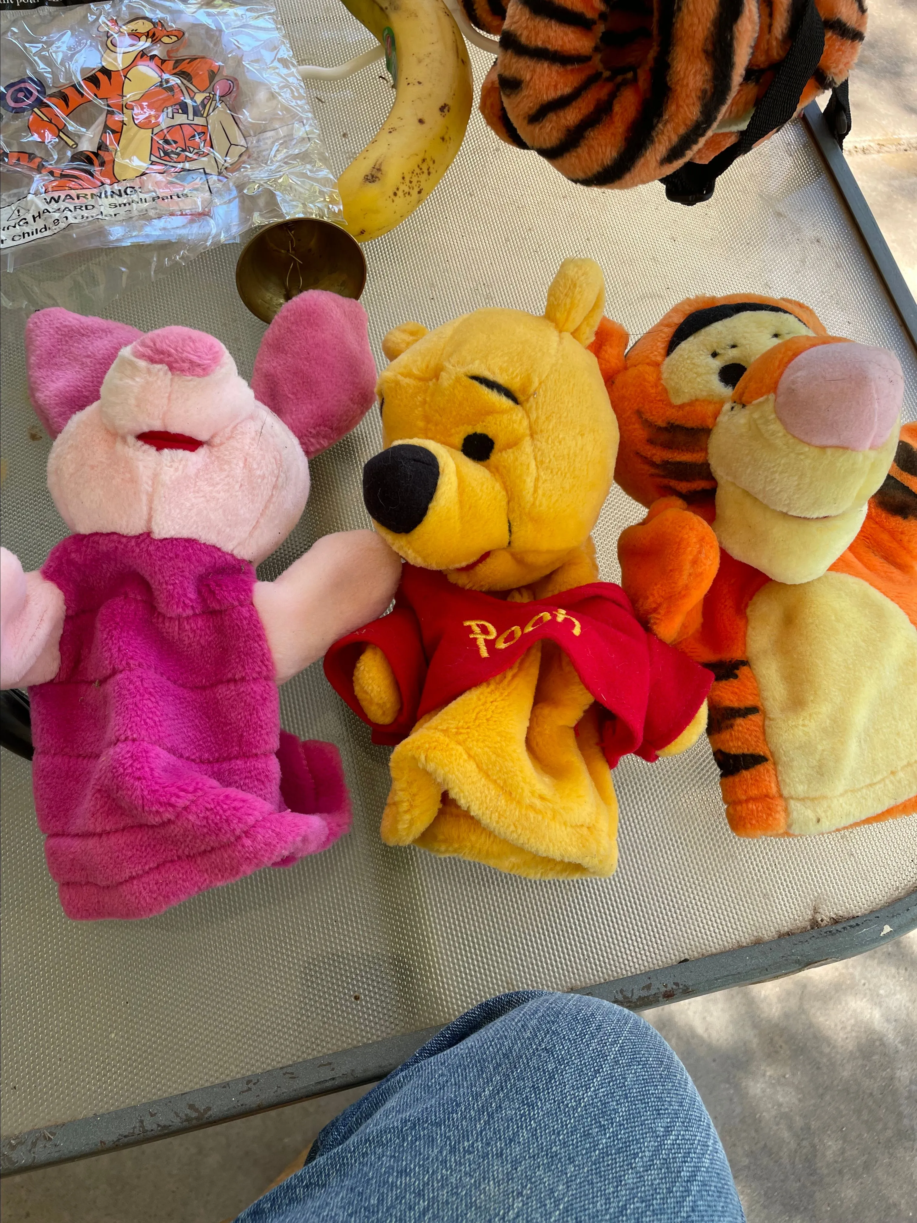 Product image for Winnie the Pooh and Piglet Plush And Tigger Hand Puppets Mattel