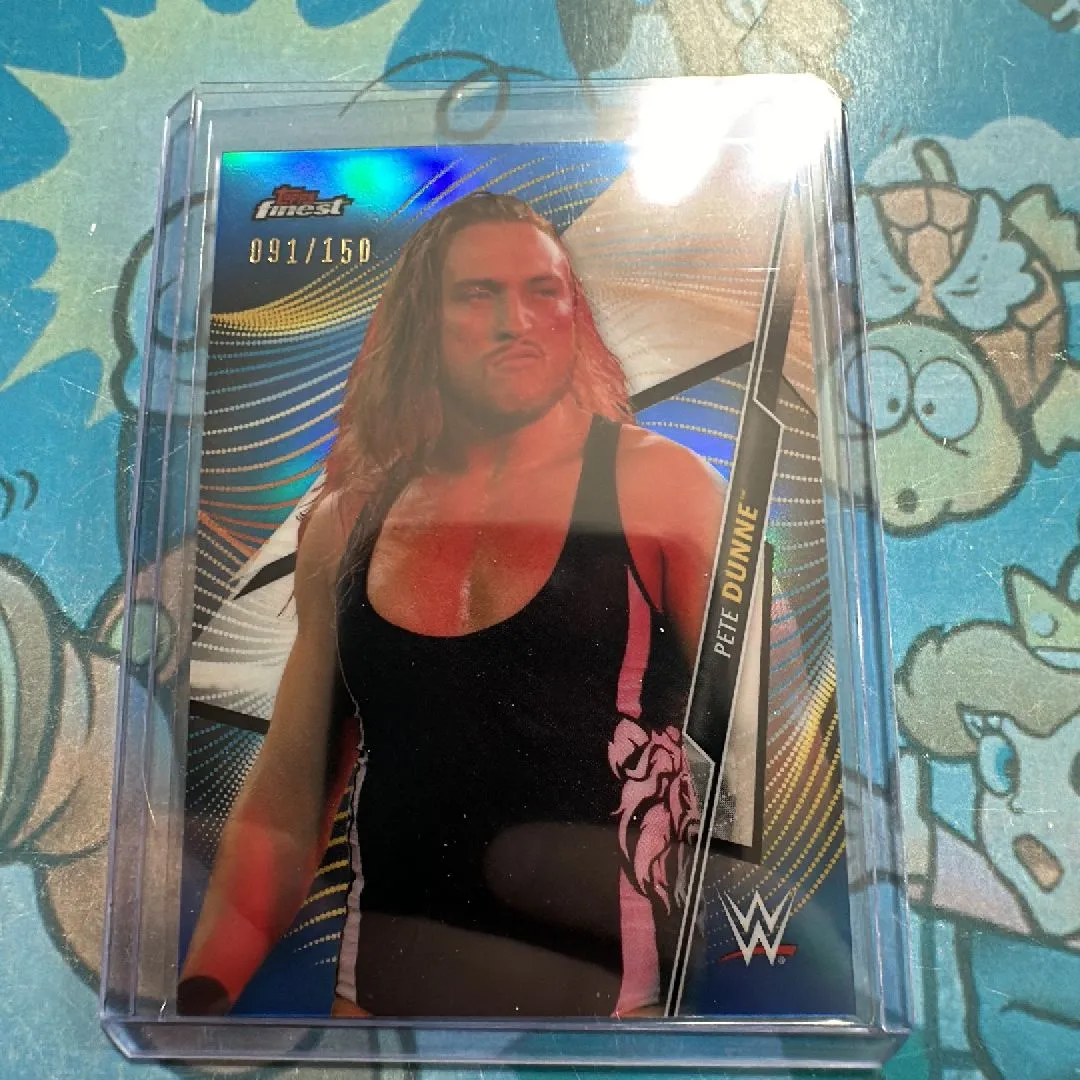 Product image for 2020 WWE Topps Finest Pete Dunne Blue 91/150