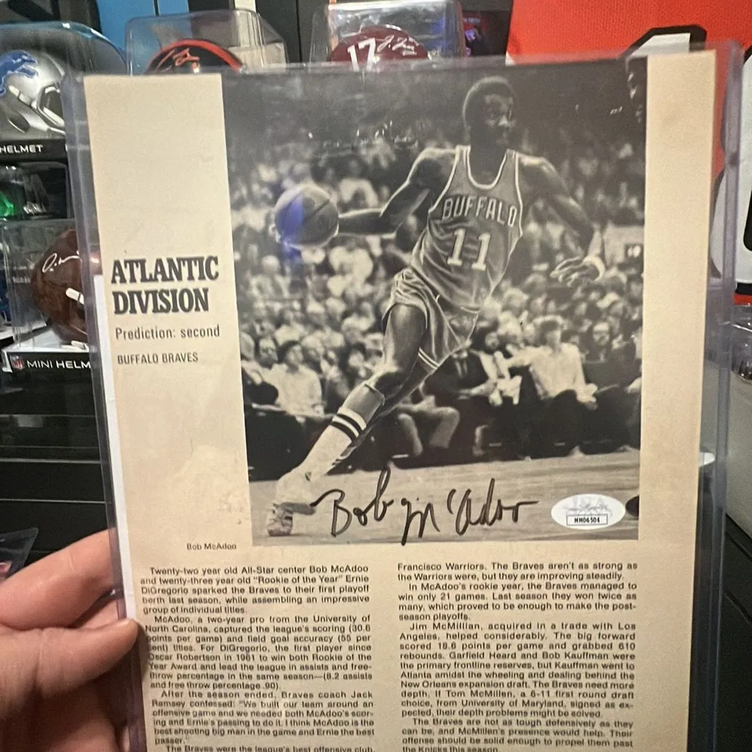 Product image for Bob McAdoo autographed signed magazine page