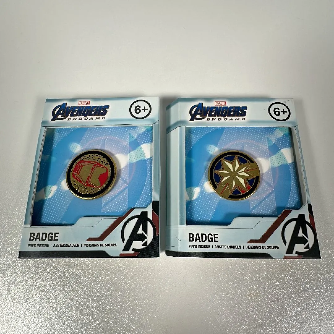 Product image for Marvel Avengers Endgame Pin Badge PAIR NEW