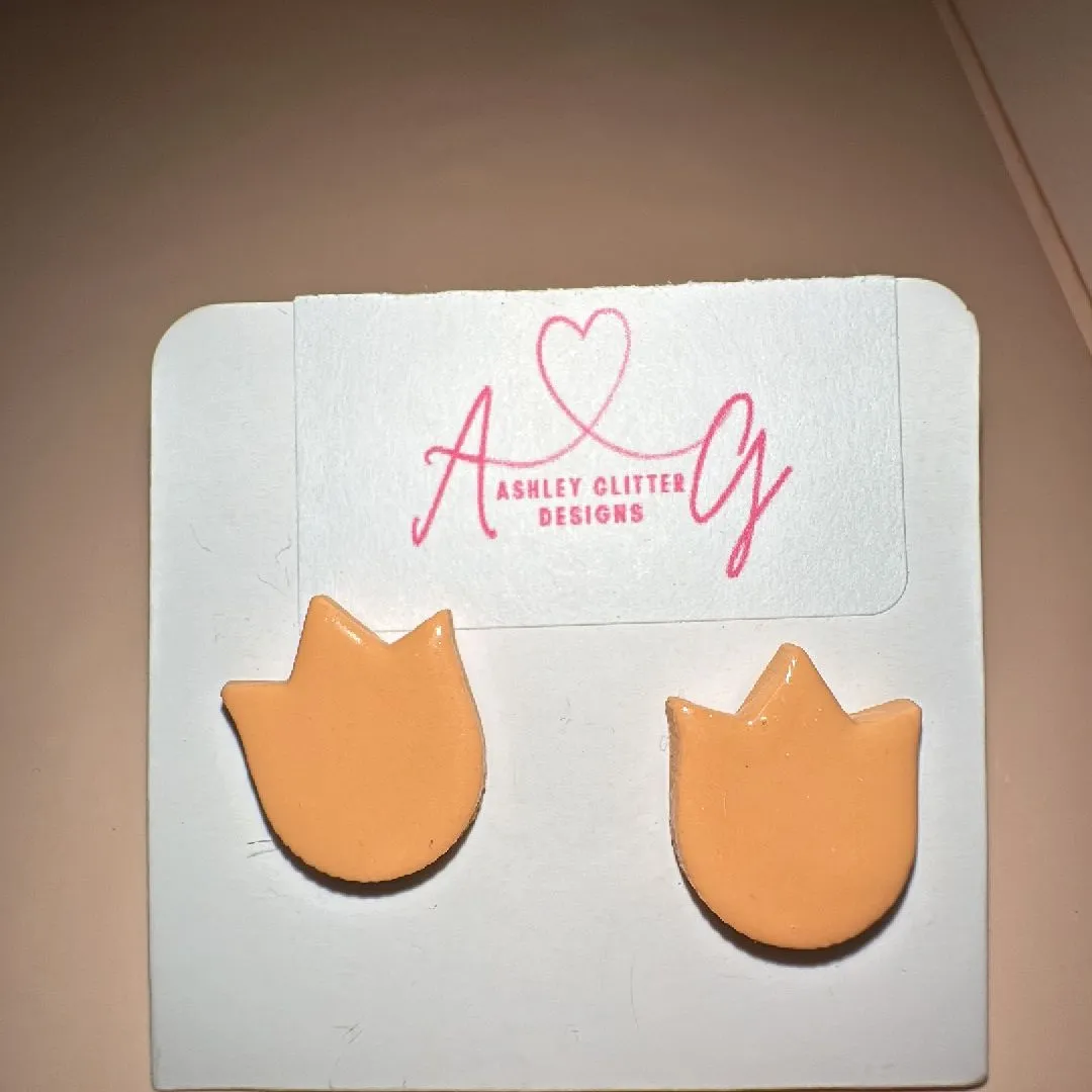 Product image for Clay tulip studs