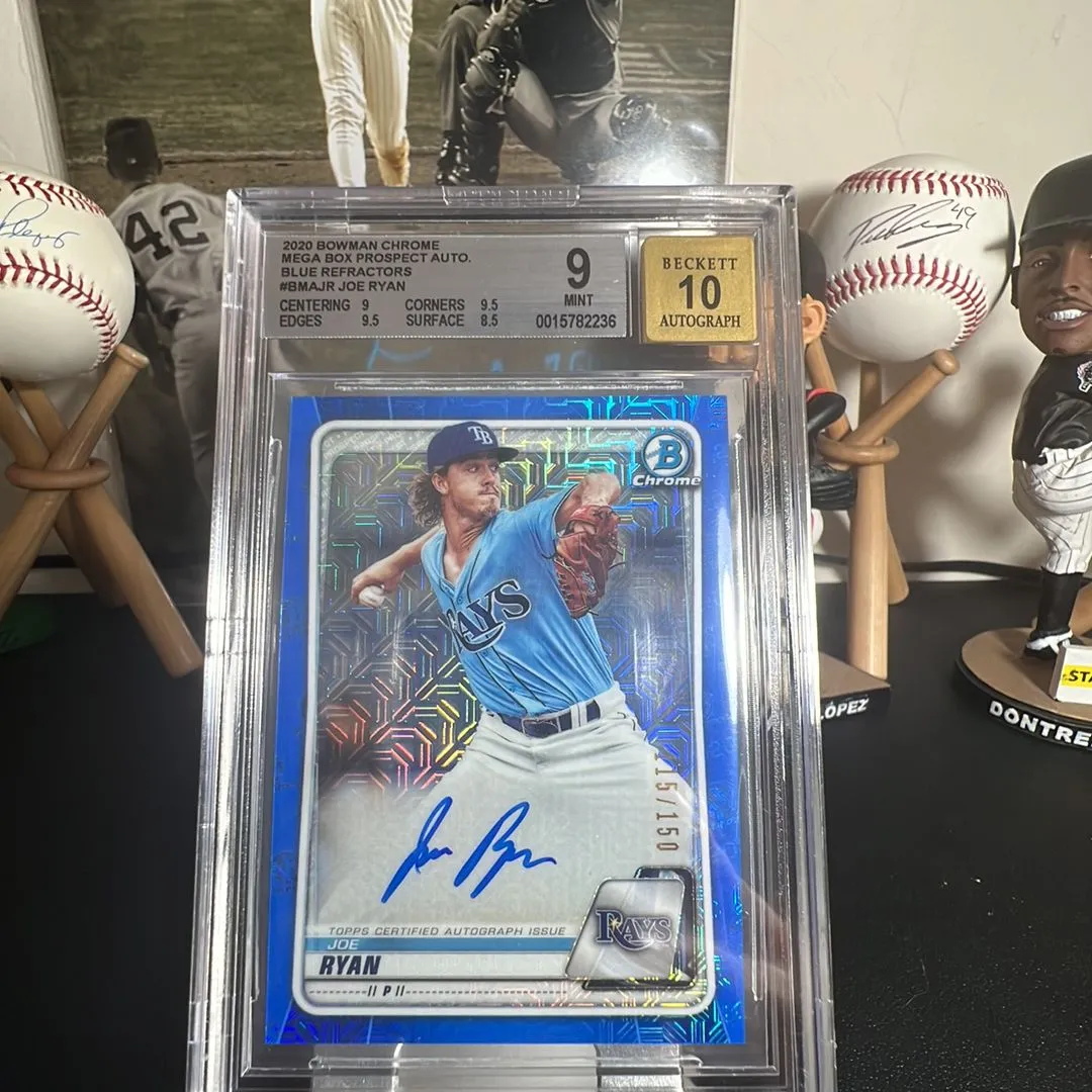 Product image for Joe Ryan Blue Refractor auto /150 BGS 9