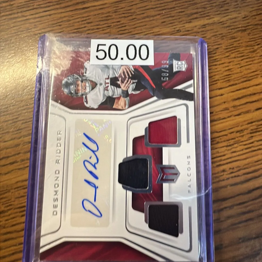 Product image for 2022 Panini Chronicles Momentum Football Desmond Ridder RPA TO 50