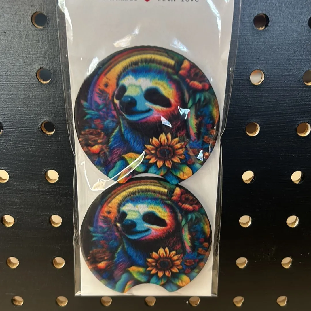 Product image for Neoprene set two sloth coasters