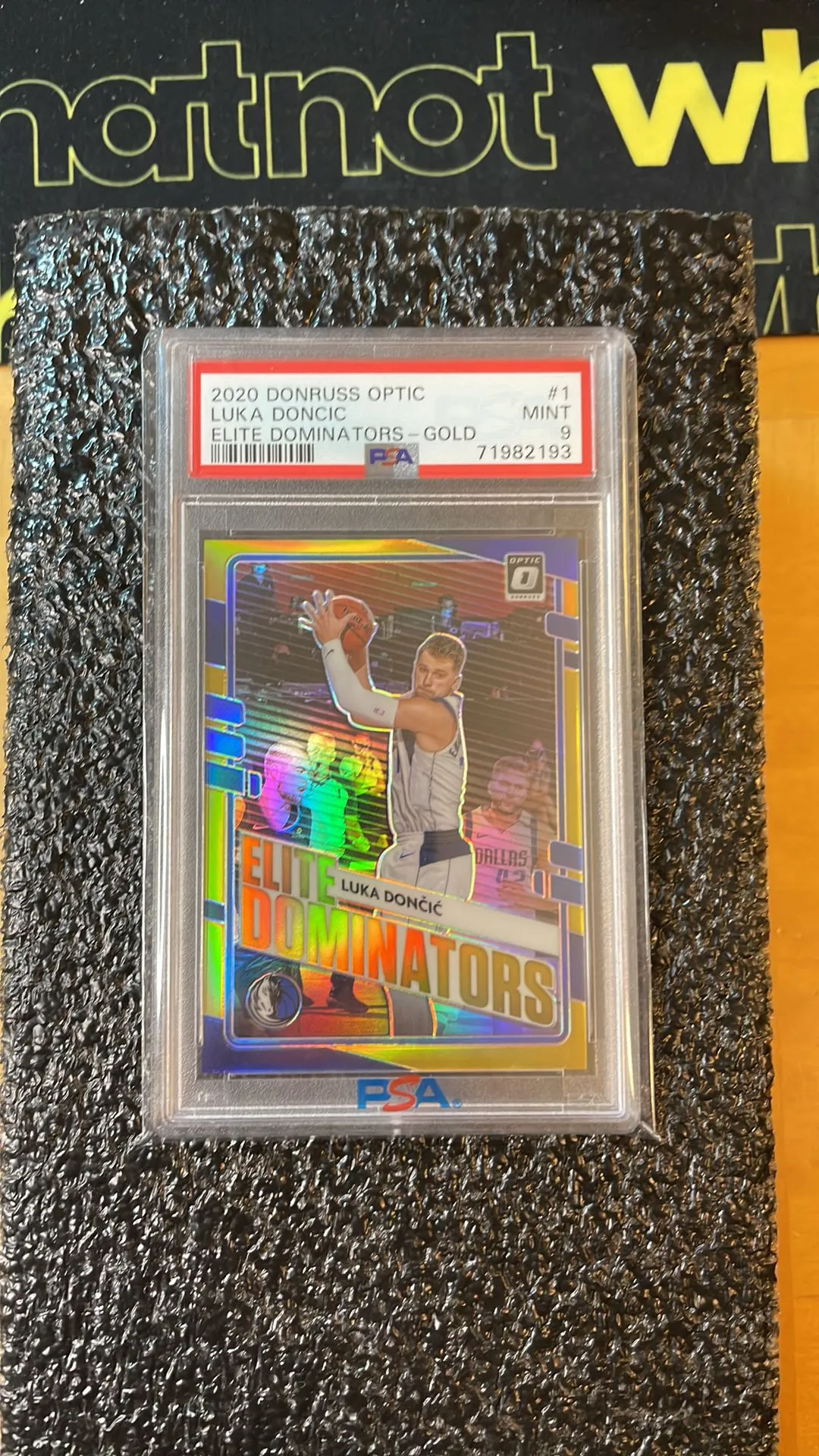 Product image for 2020 Panini Donruss Optic Elite Dominators Luka Doncic 1 Elite Dominators-Gold PSA MINT 9