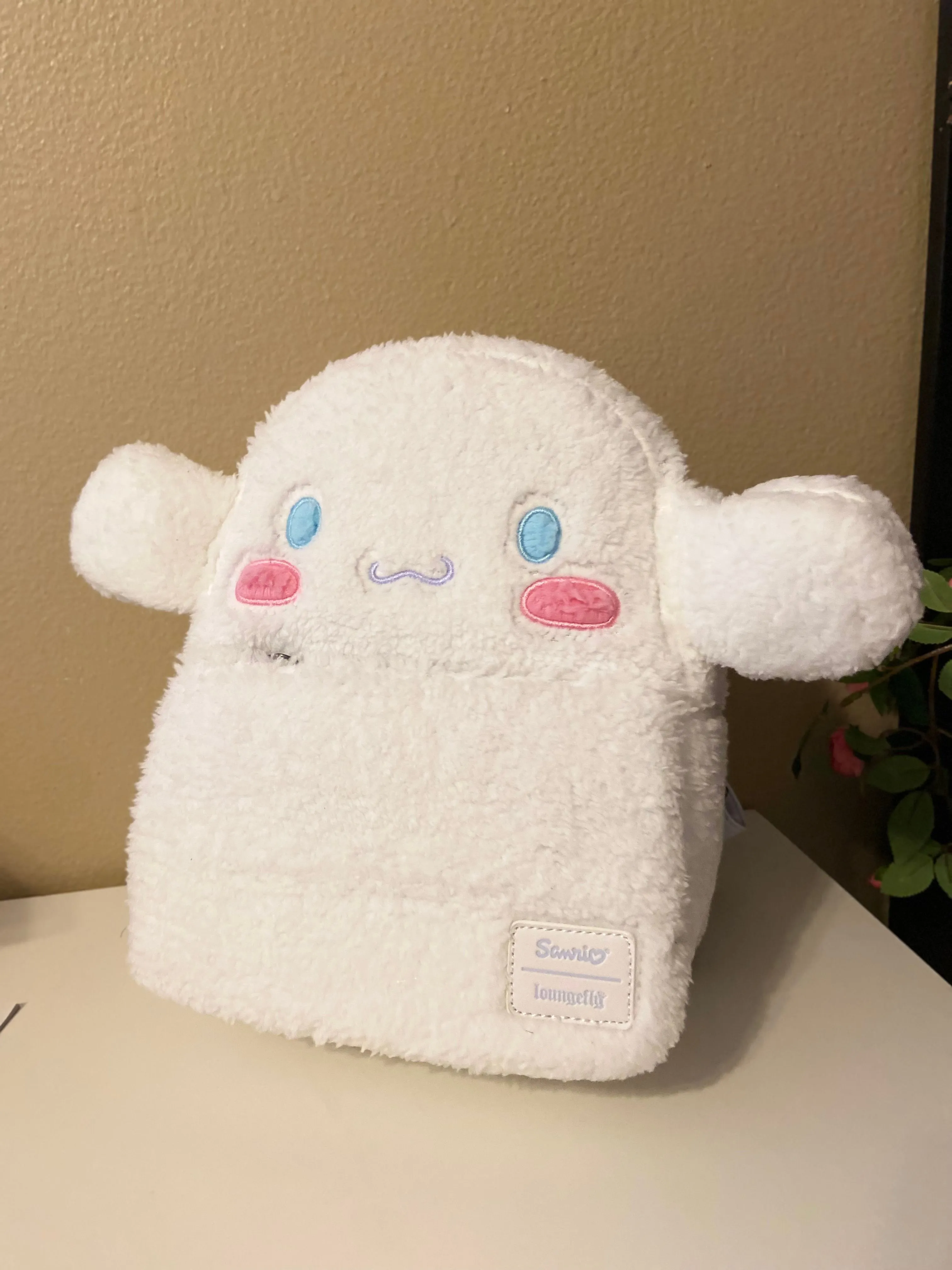 Product image for Loungefly cinnamoroll fuzzy mini backpack