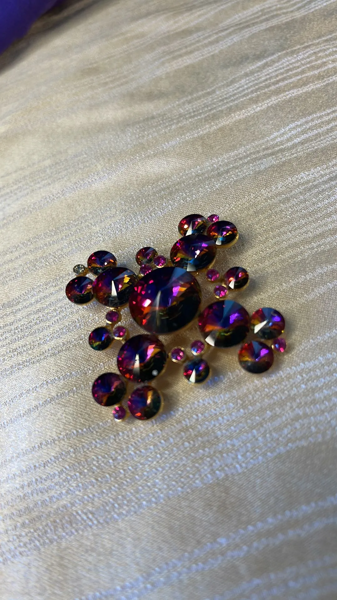 Product image for Weiss purple /orange brooch
