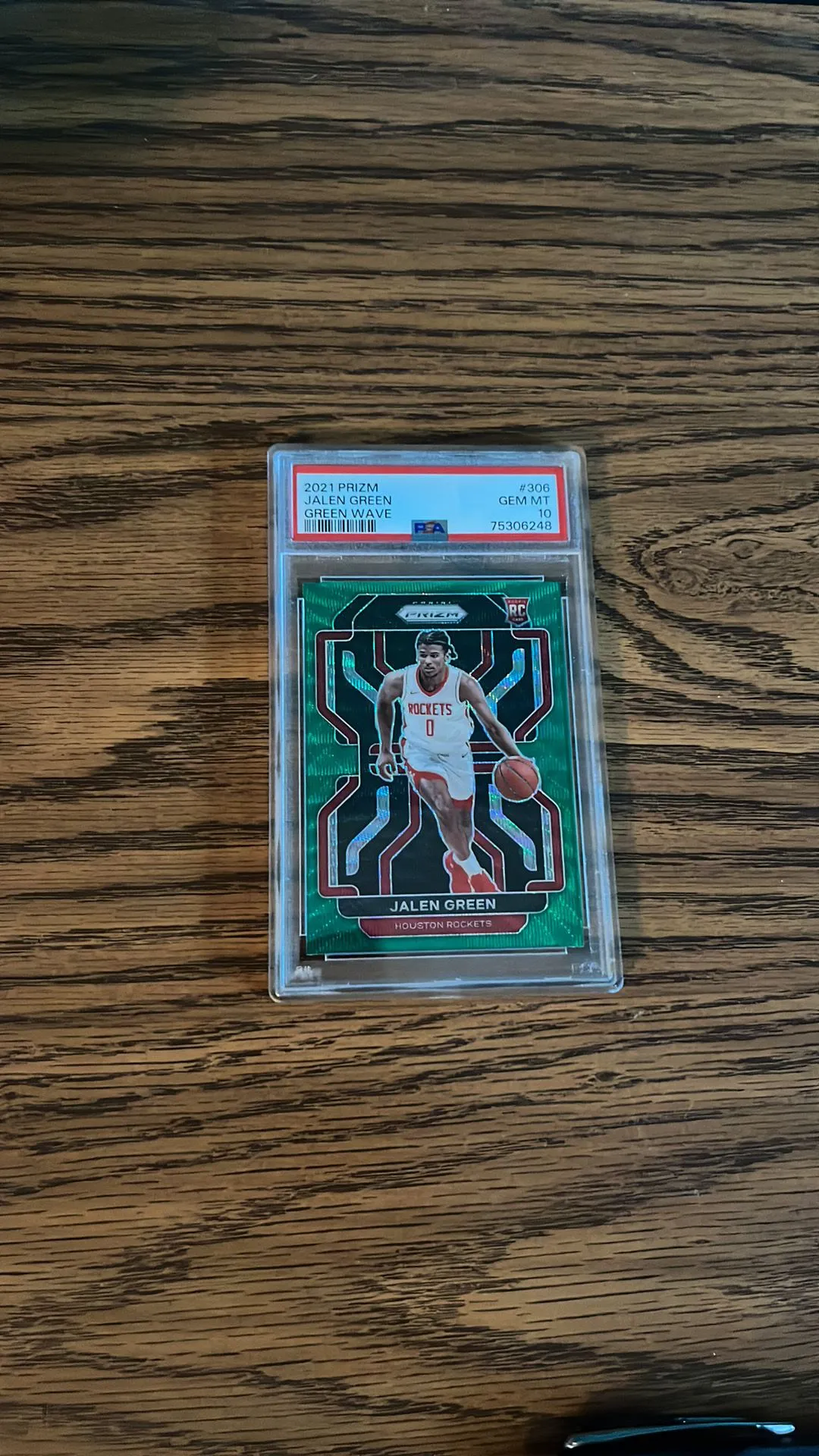 Product image for 2021 Panini Prizm Jalen Green 306 Green Wave PSA GEM MT 10