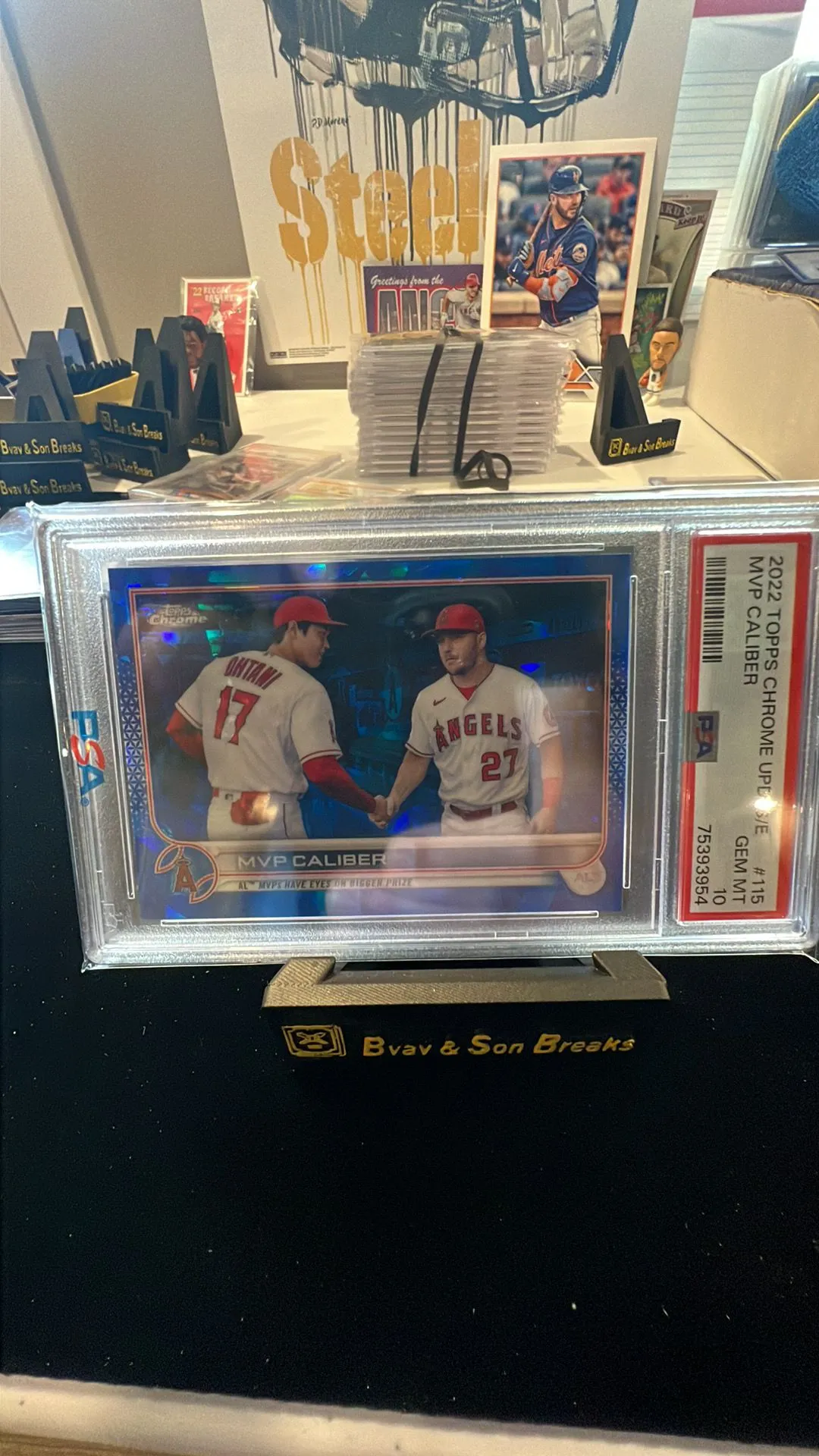 Product image for 2022 Topps Chrome Update Sapphire Edition Mvp Caliber 115  PSA GEM MT 10
