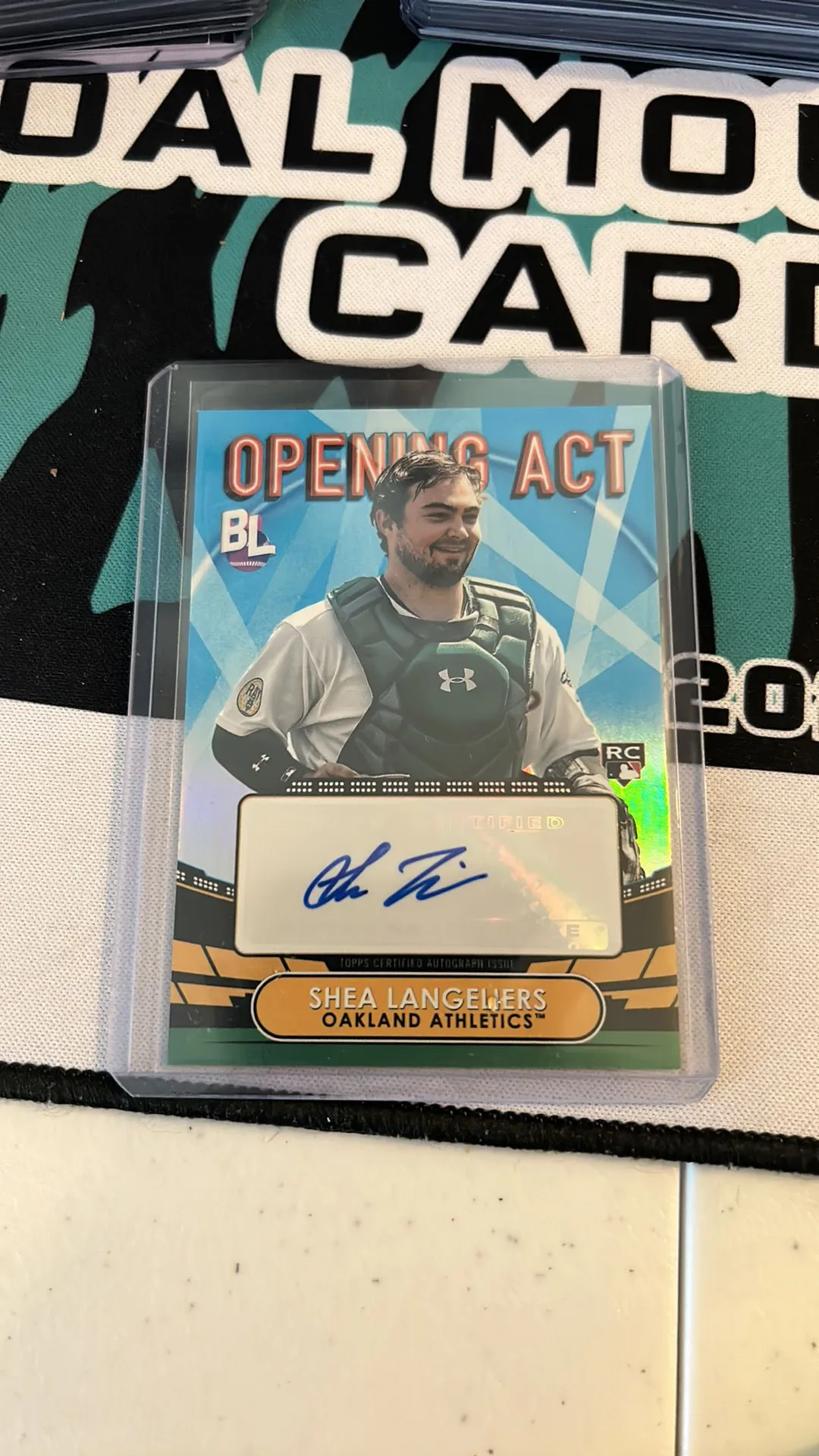 Product image for Shea Langeliers Opening Act Rookie Auto Oakland Athletics