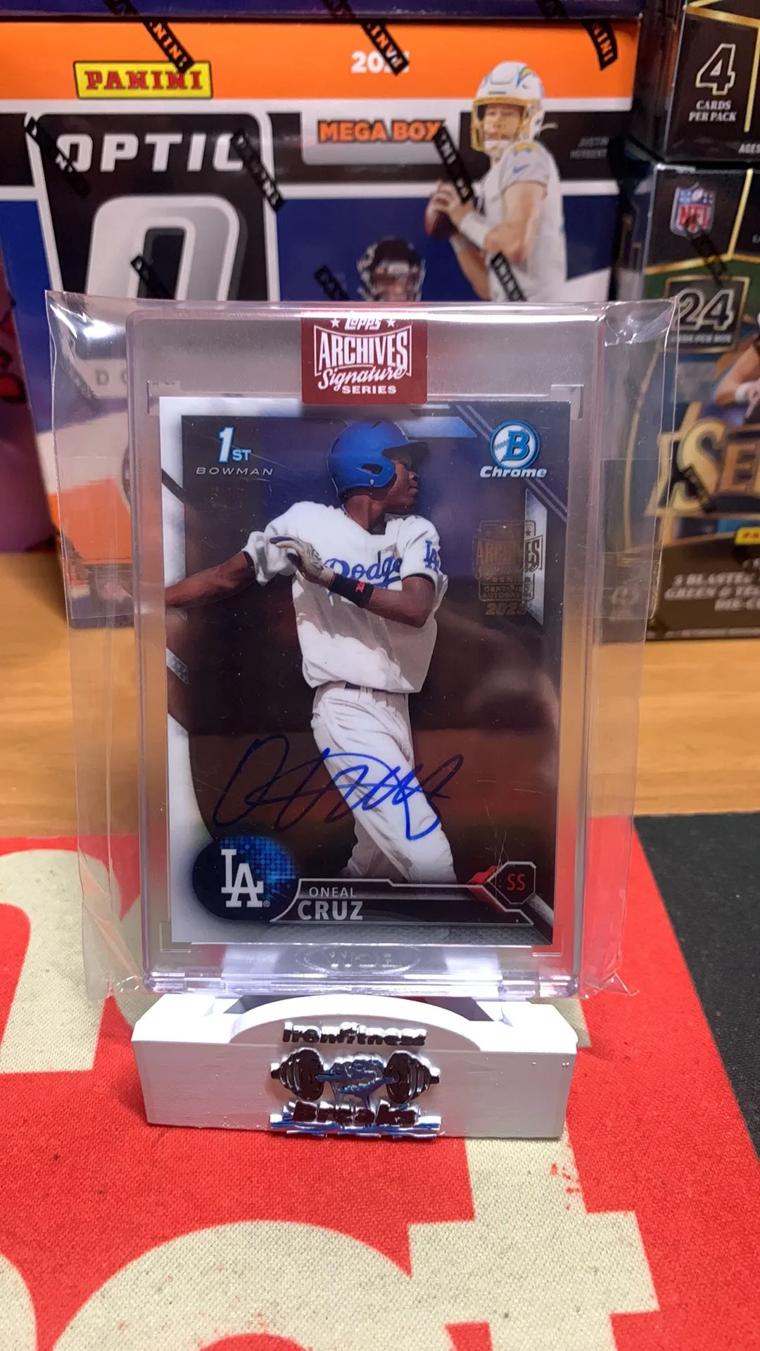 Product image for 2016 Topps Bowman Chrome O’Neal Cruz 5/7 on card Auto