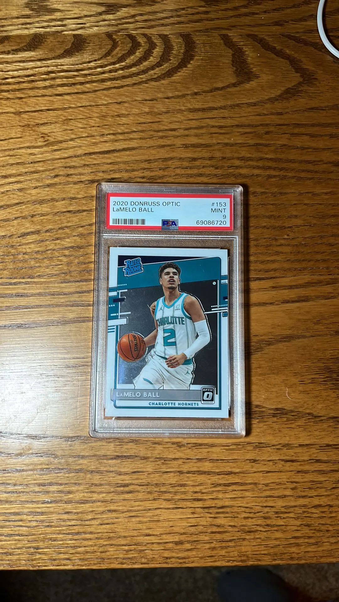 Product image for 2020 Panini Donruss Optic Lamelo Ball 153  PSA MINT 9
