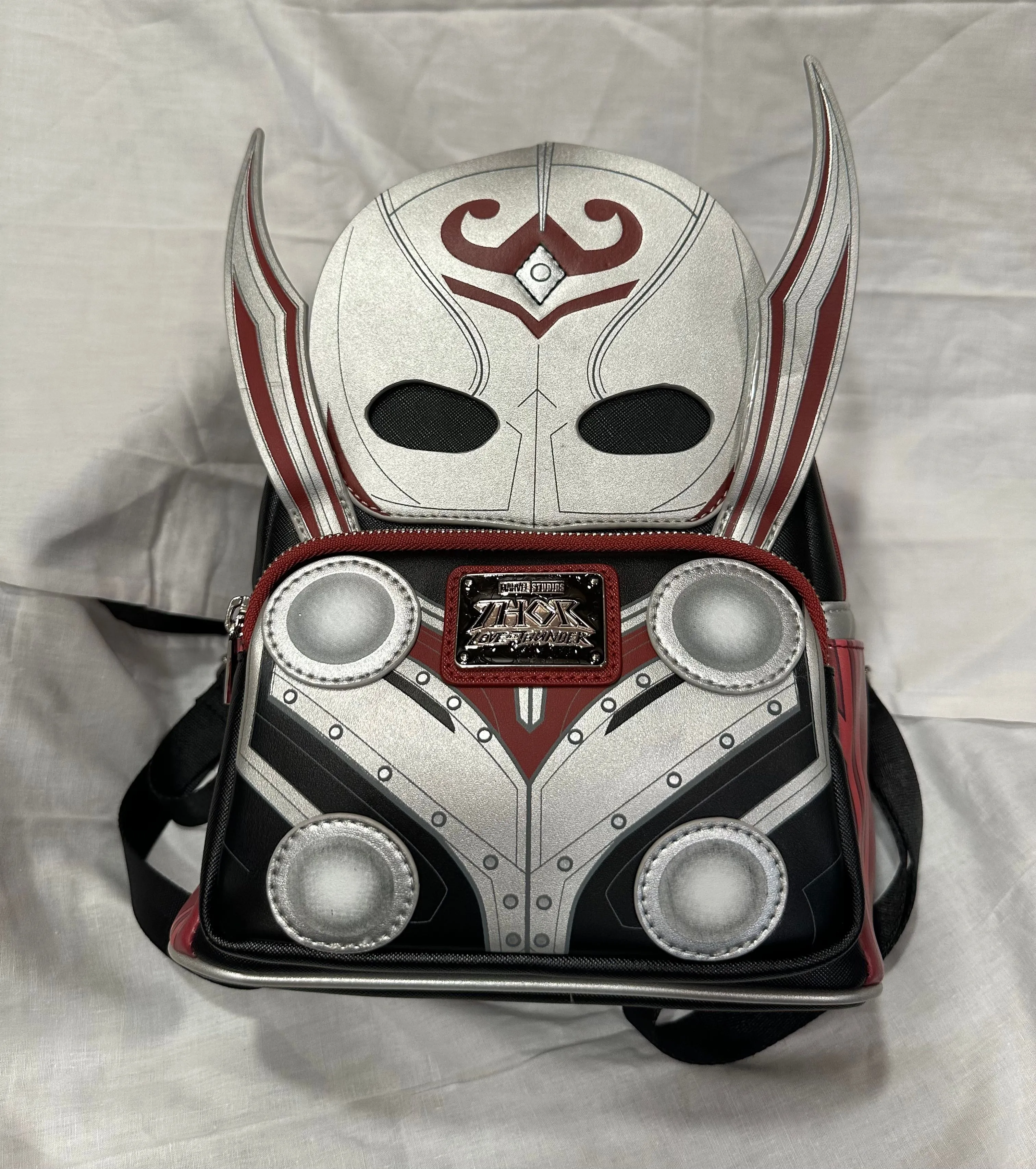 Product image for Loungefly Marvel Thor Love and Thunder Mighty Thor Cosplay Mini Backpack EUC