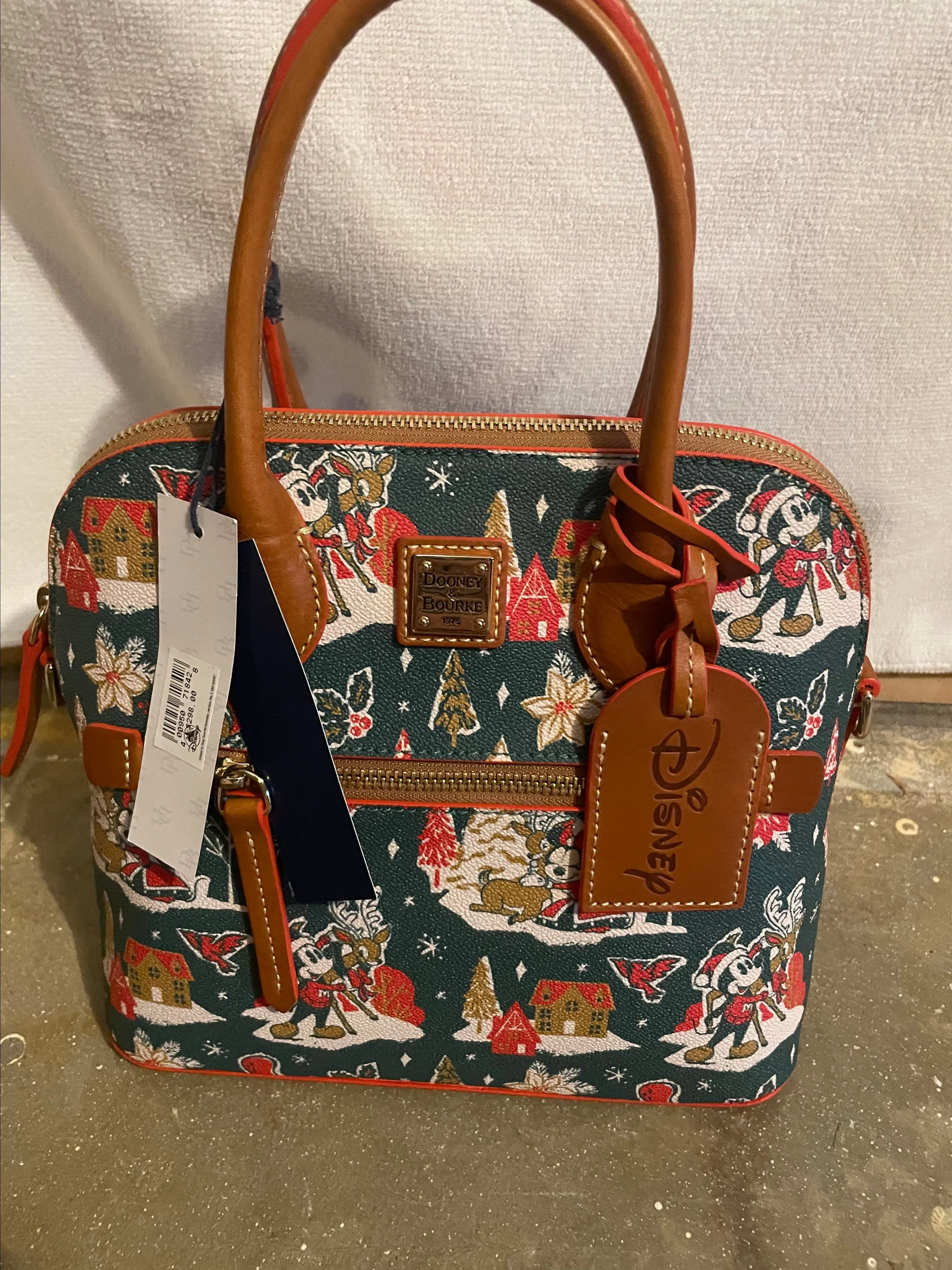 Product image for Mickey and Minnie Disney Dooney Christmas Satchel