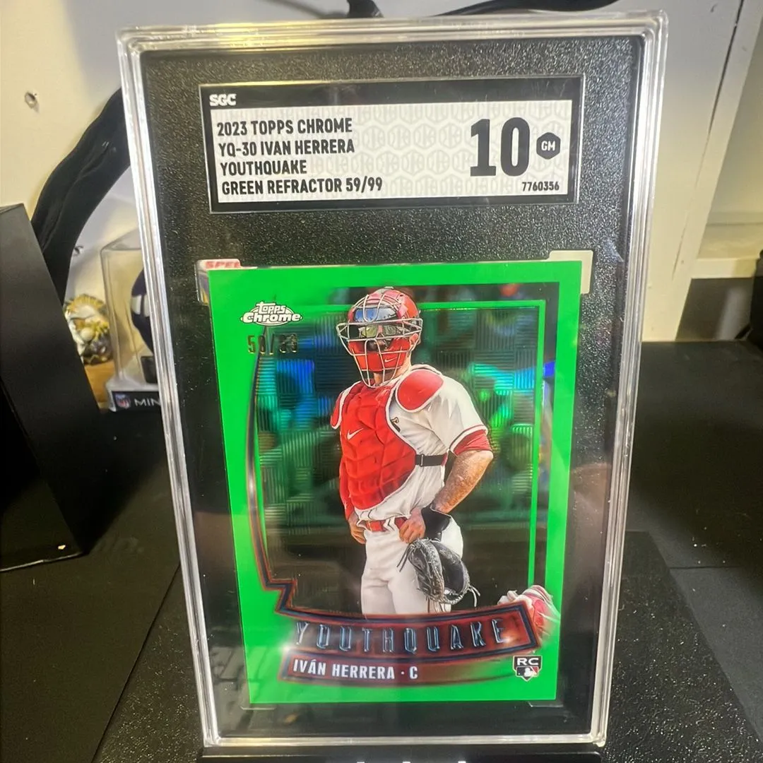 Product image for 2023 Topps Chrome Ivan Herrera SGC Youthquake, Green Ref. 10