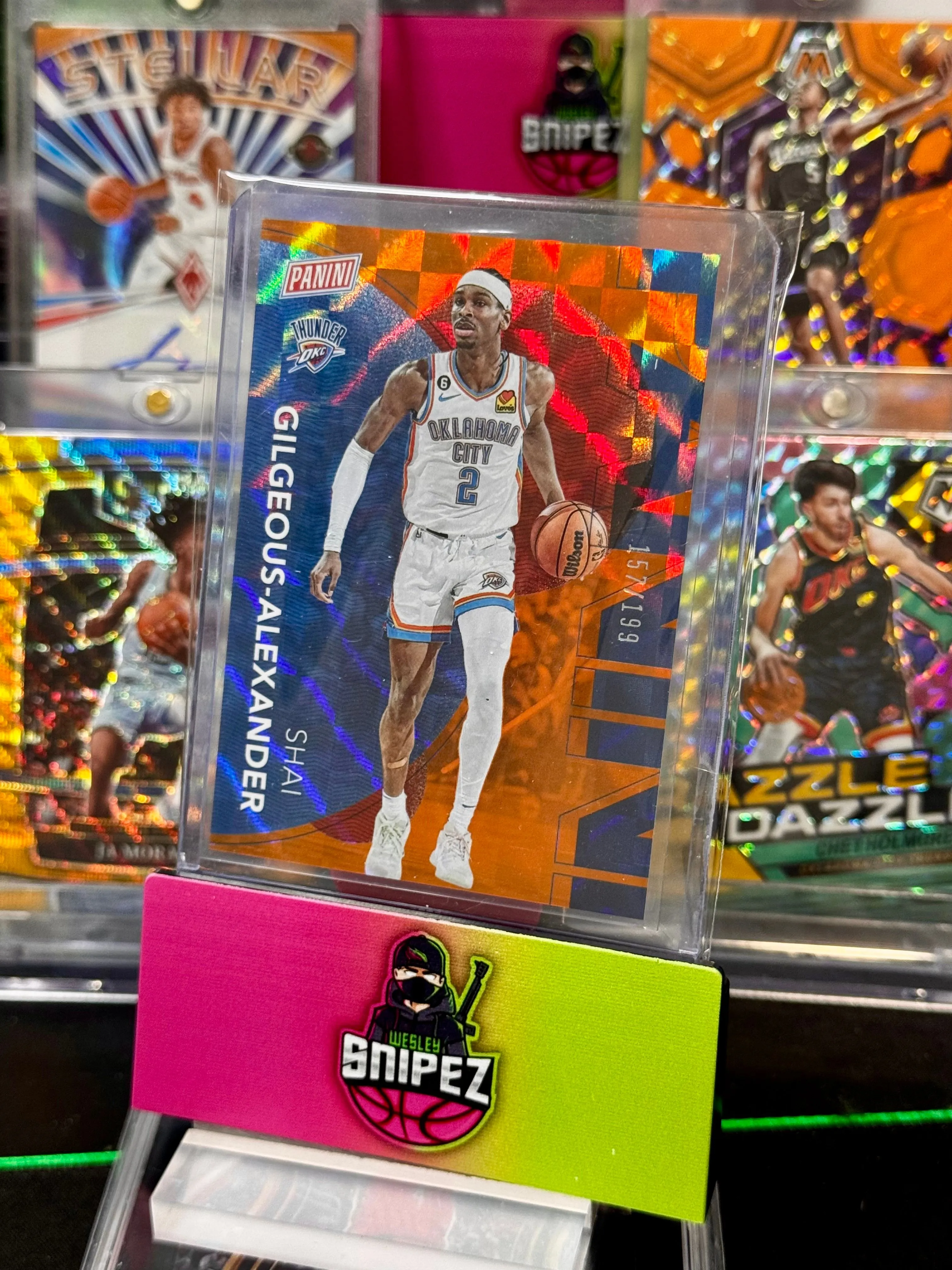 Product image for 2022-23 Panini Shai Gilgeous Alexander /199 Orange-Blue